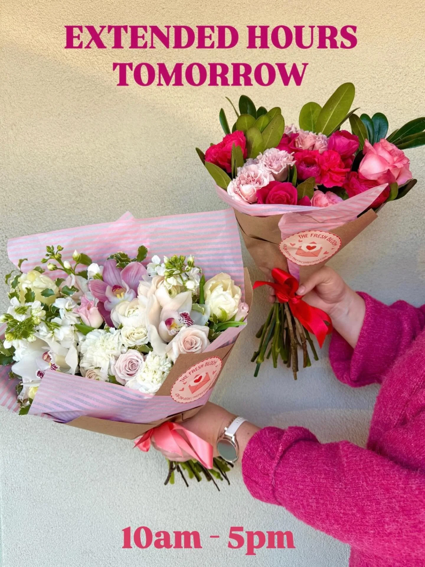 EXTENDED HOURS TOMORROW! Open 10am-5pm! 🩷