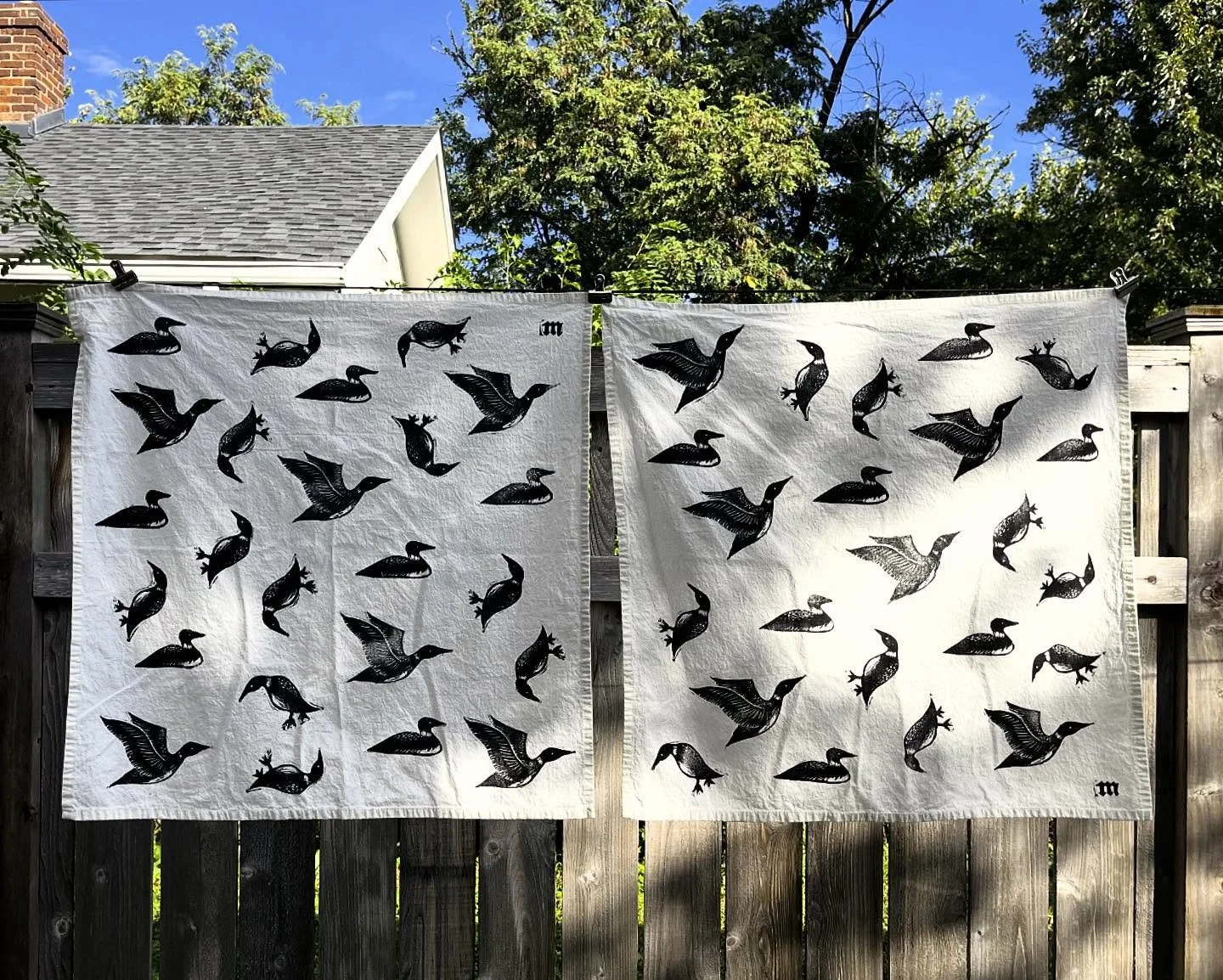 some loony Loon tea towels coming your way! they may be at some fun holiday markets near you 👀