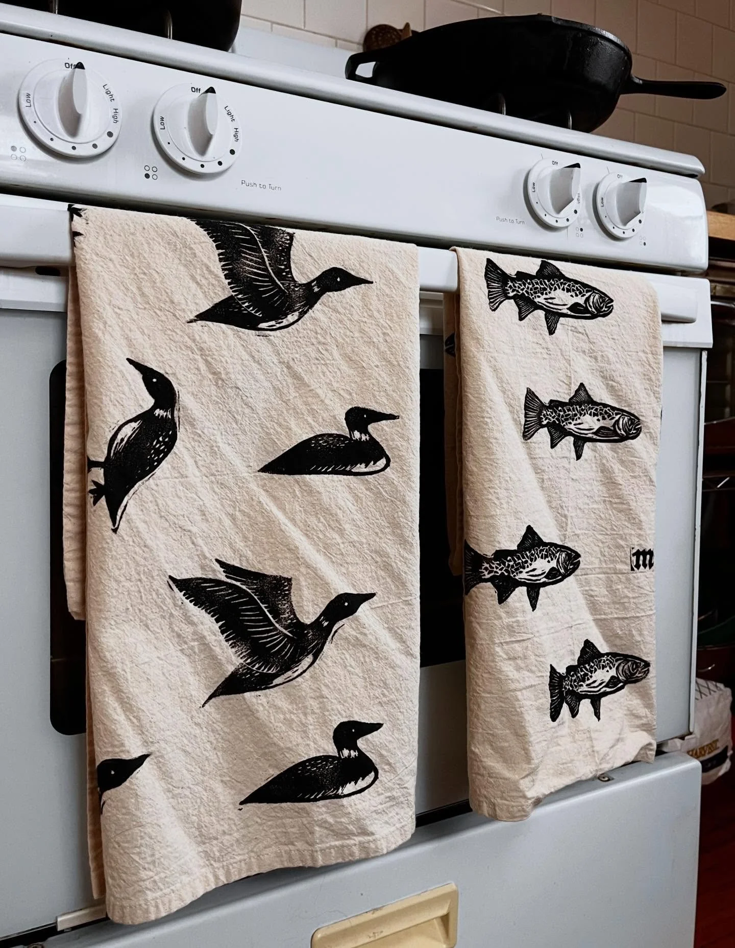 I will have SO many tea towels for sale at Headflyer Brewing THIS SUNDAY from 1-6pm!!! Loon towels, trout towels, and some other new towel designs! Come on by to say hi and get some holiday shopping done!