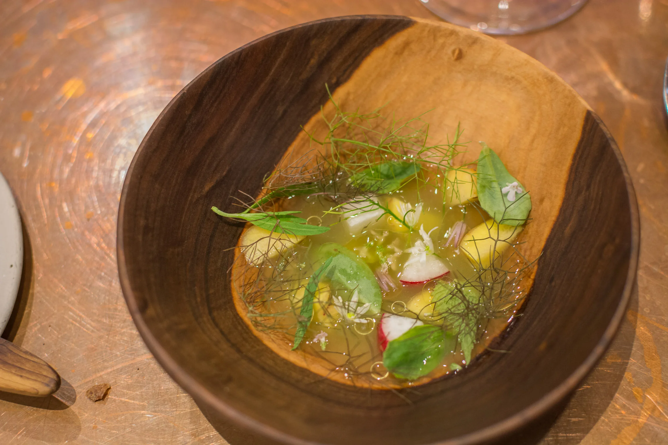 Oca, radish & wild herbs