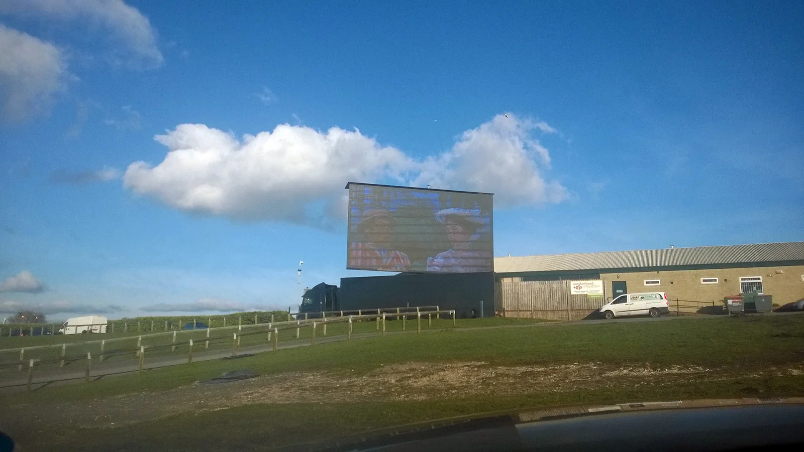 Pop up drive-in showing Mary Poppins, Brighton UK © Tanya Clarke 2015