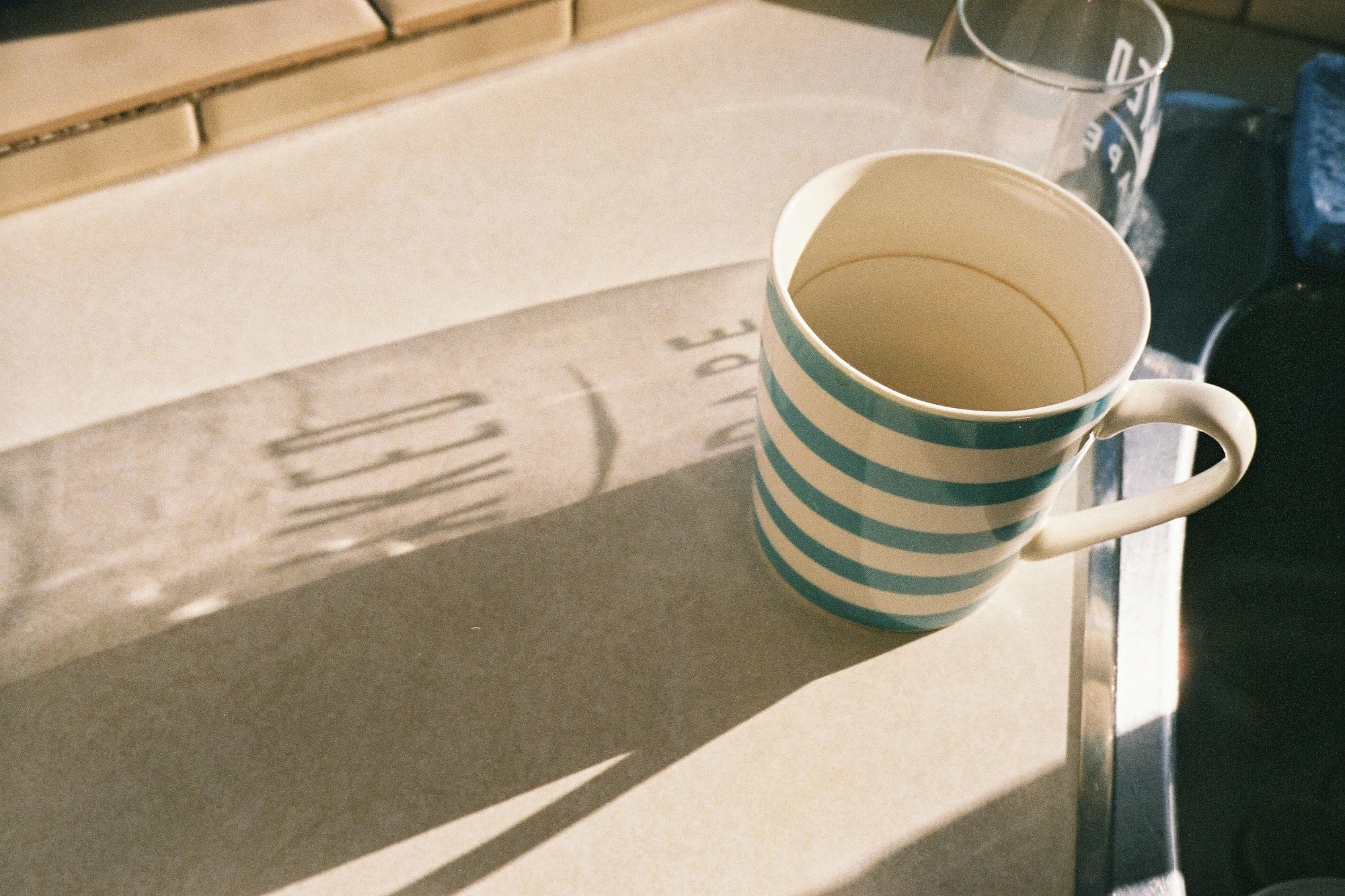 Cup, glass, shadow, North Vancouver © Tanya Clarke 2018