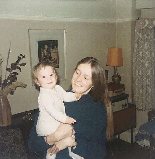 With my Mum - date is 1970 I think