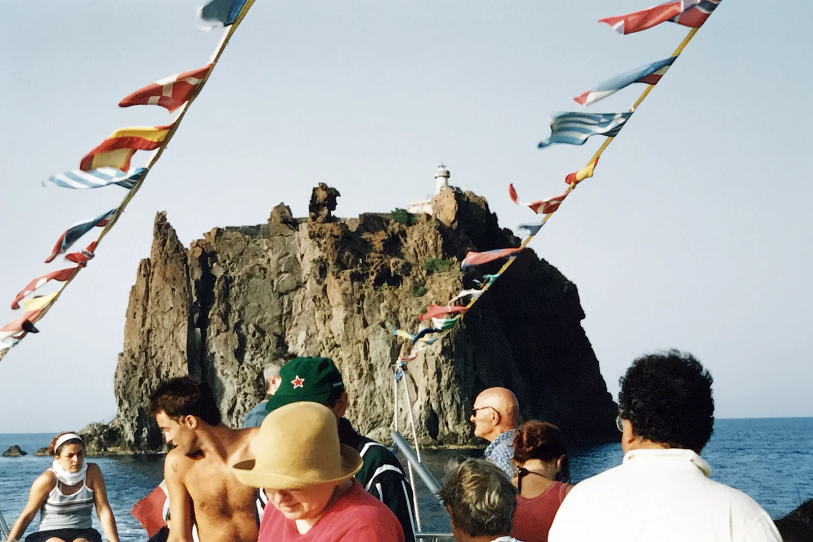 On a boat in Sicily, 2002