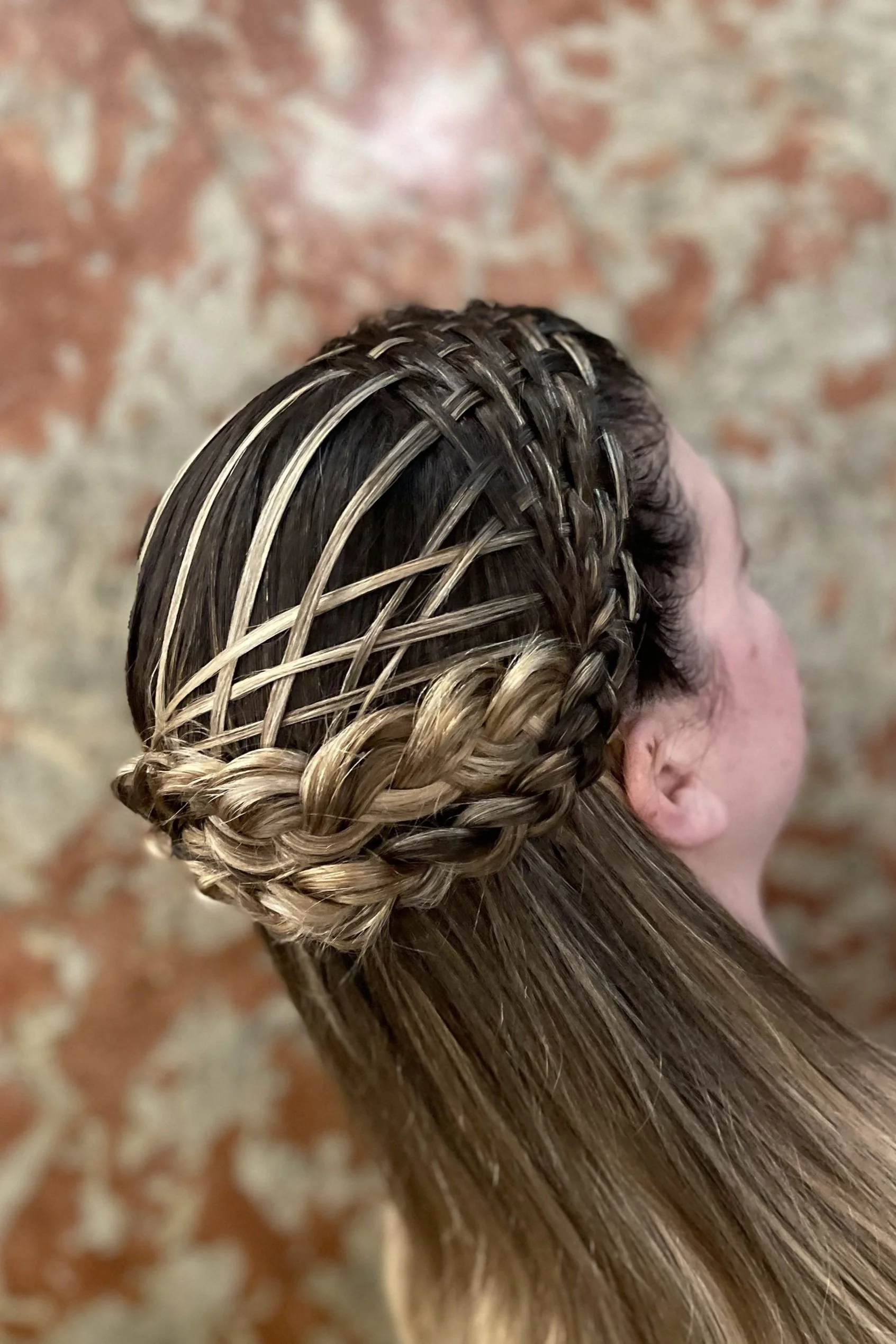 "Woven Half-Up"