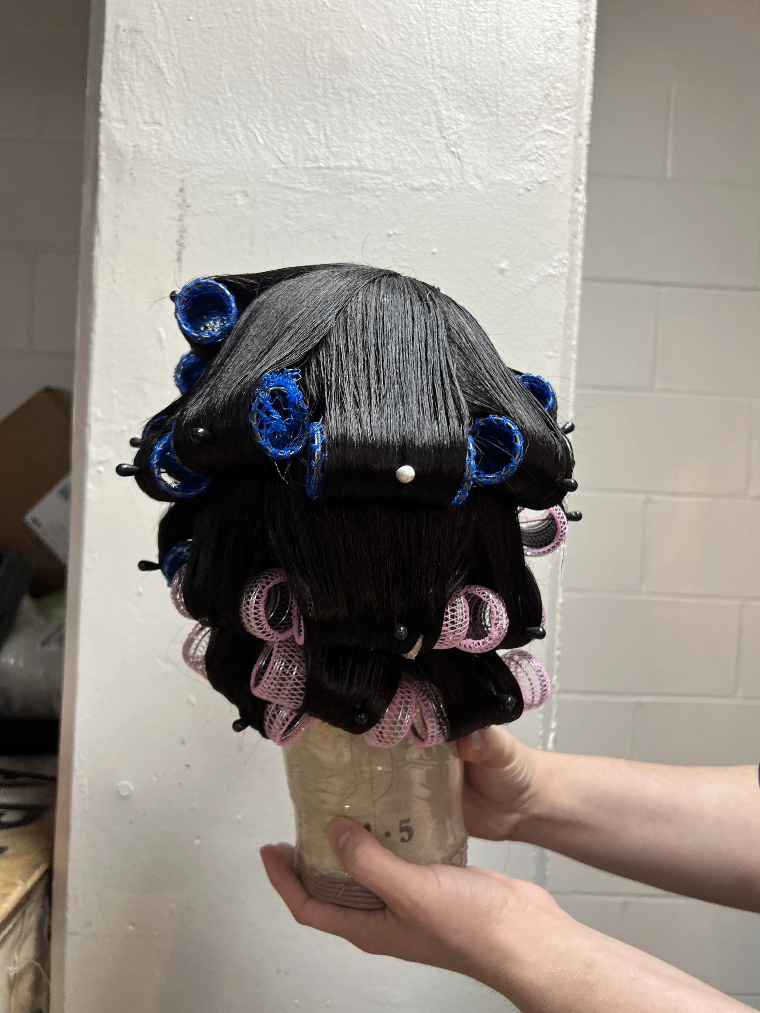  Process wig being prepped, back 