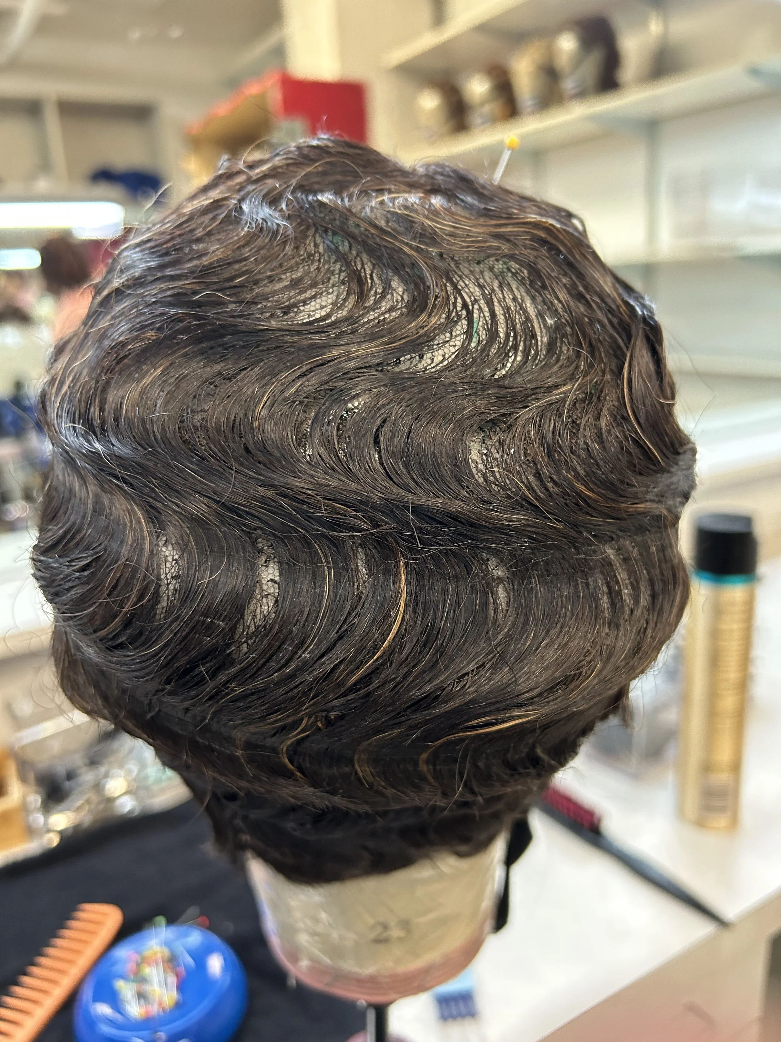  Final look on block showing continuous wave pattern, back 