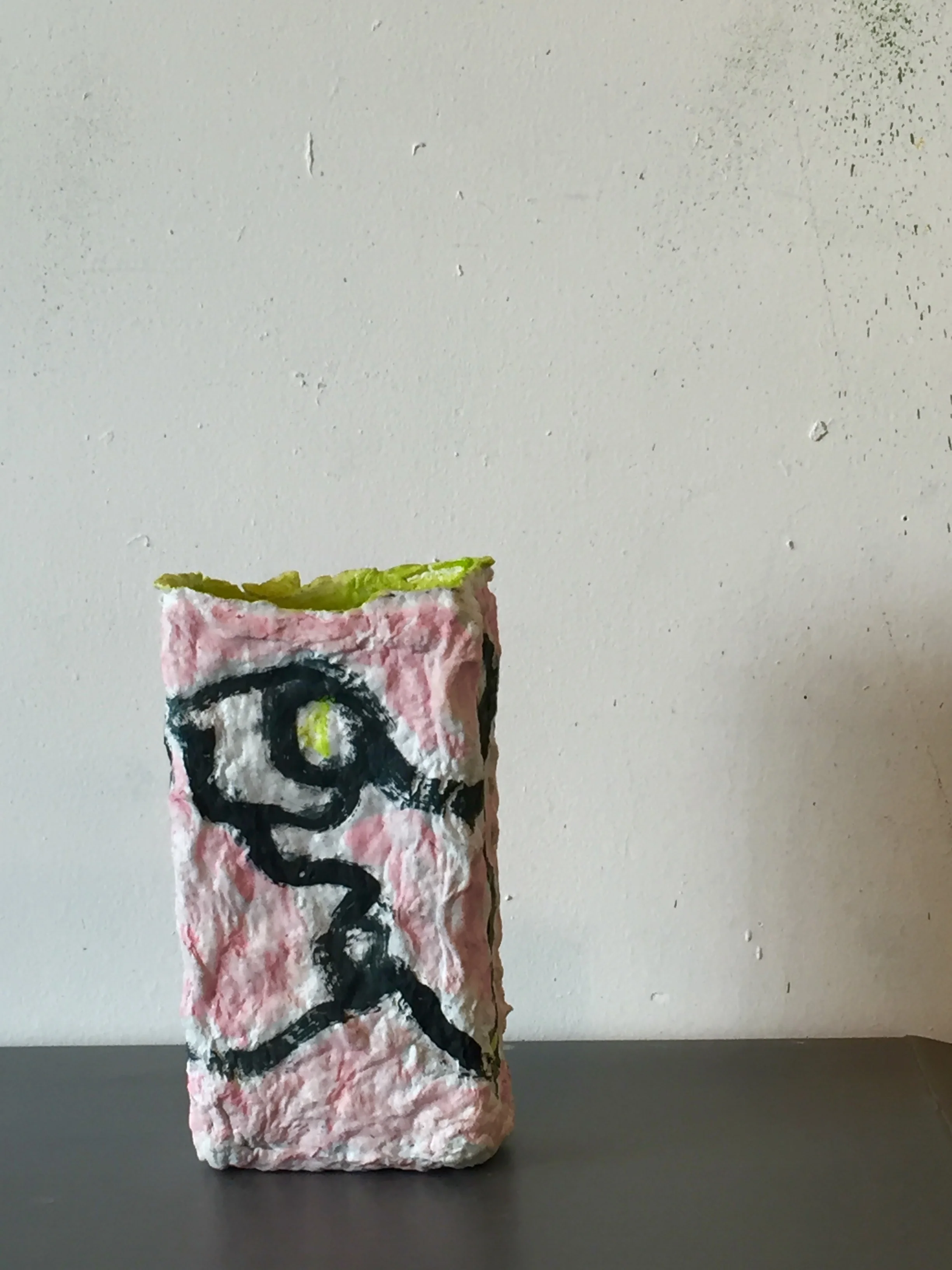 vase that can't hold water 2018 gouache on handmade paper