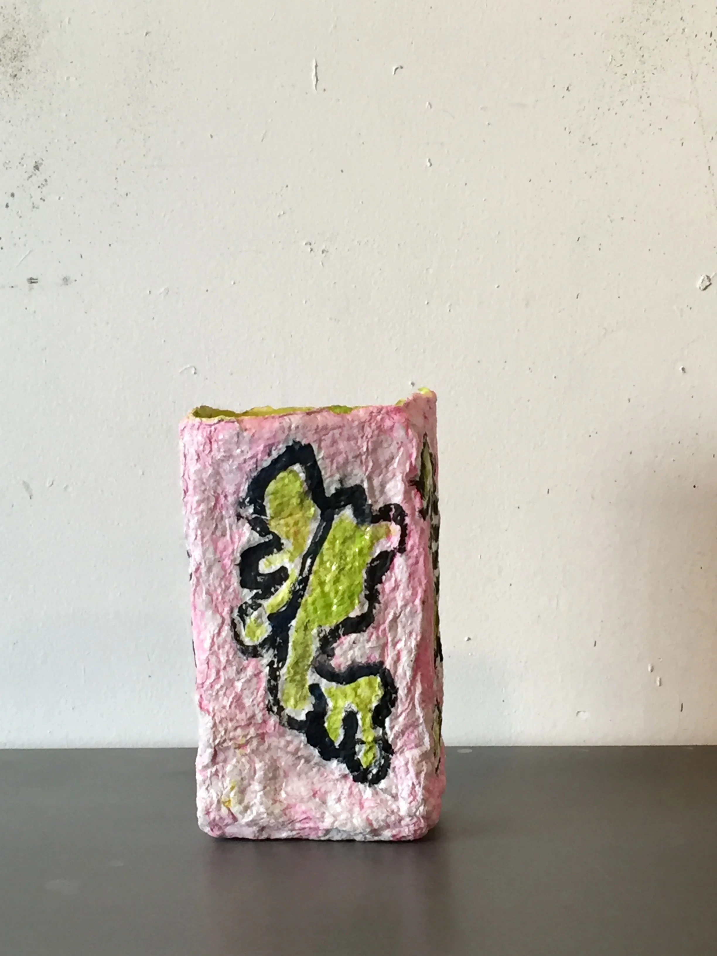 vase that can't hold water 2018 gouache on handmade paper