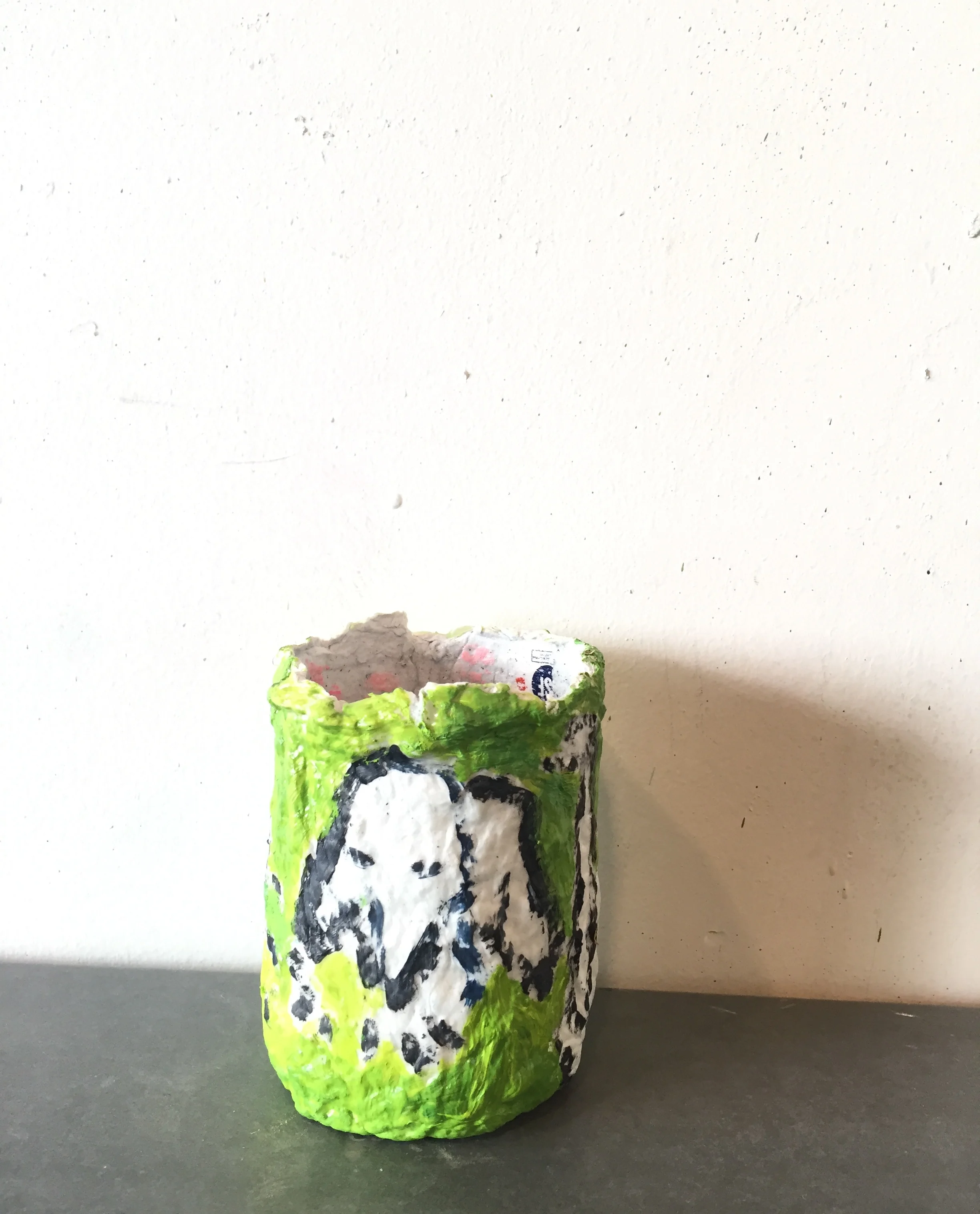 cup that can't hold water. 2018 gouache on handmade paper