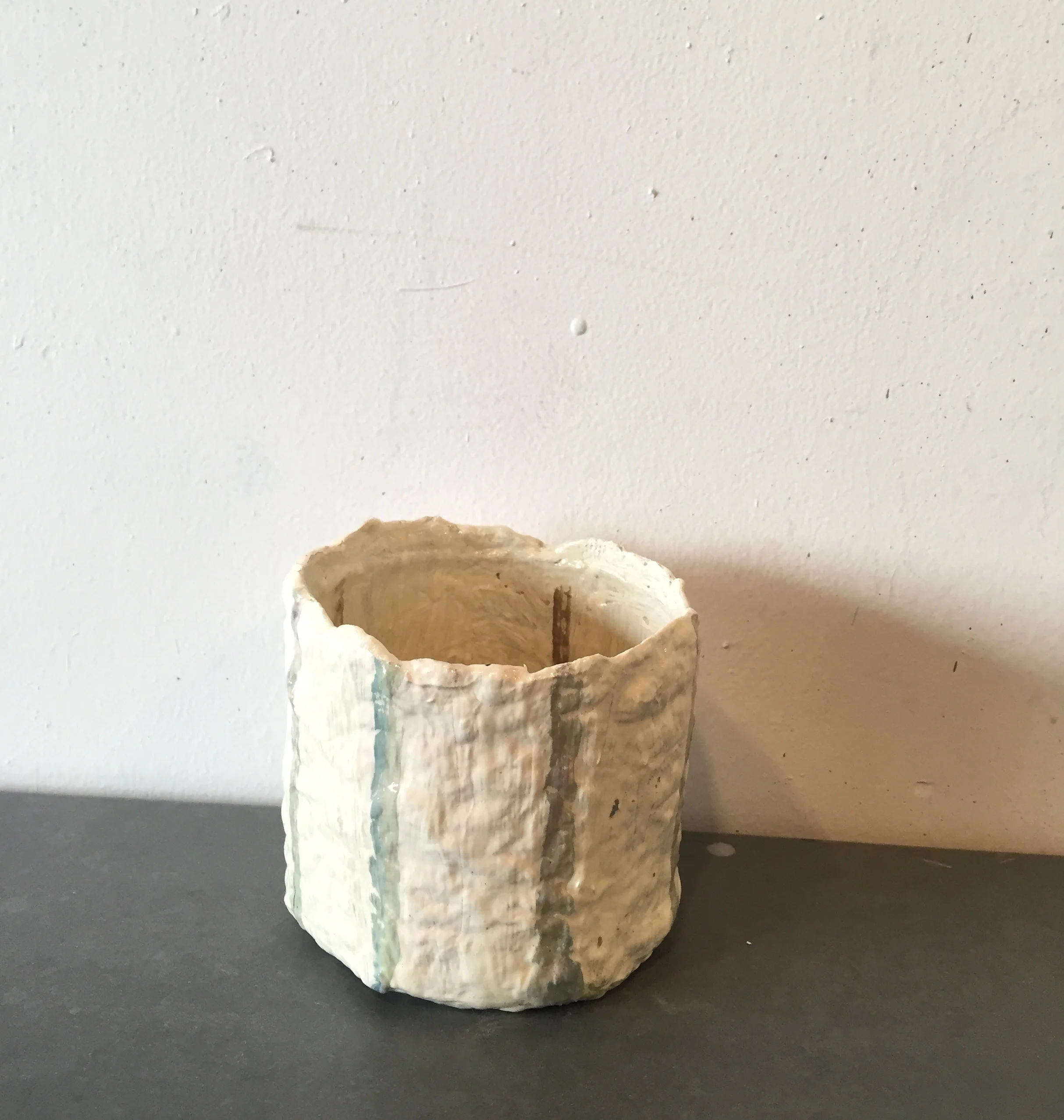 cup that can't hold water. 2018 gouache on handmade paper