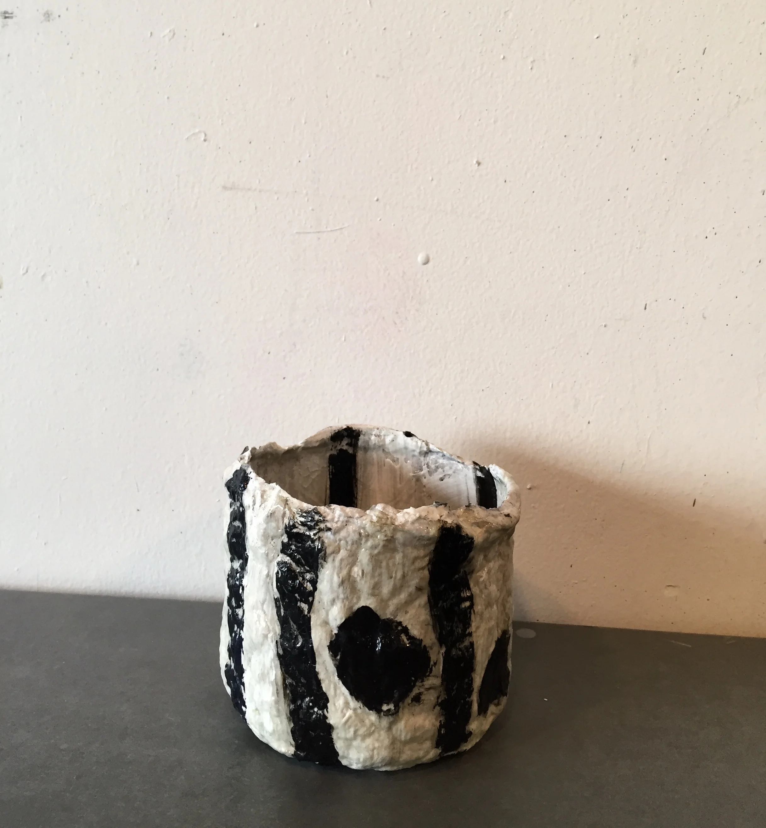 cup that can't hold water. 2018 gouache on handmade paper