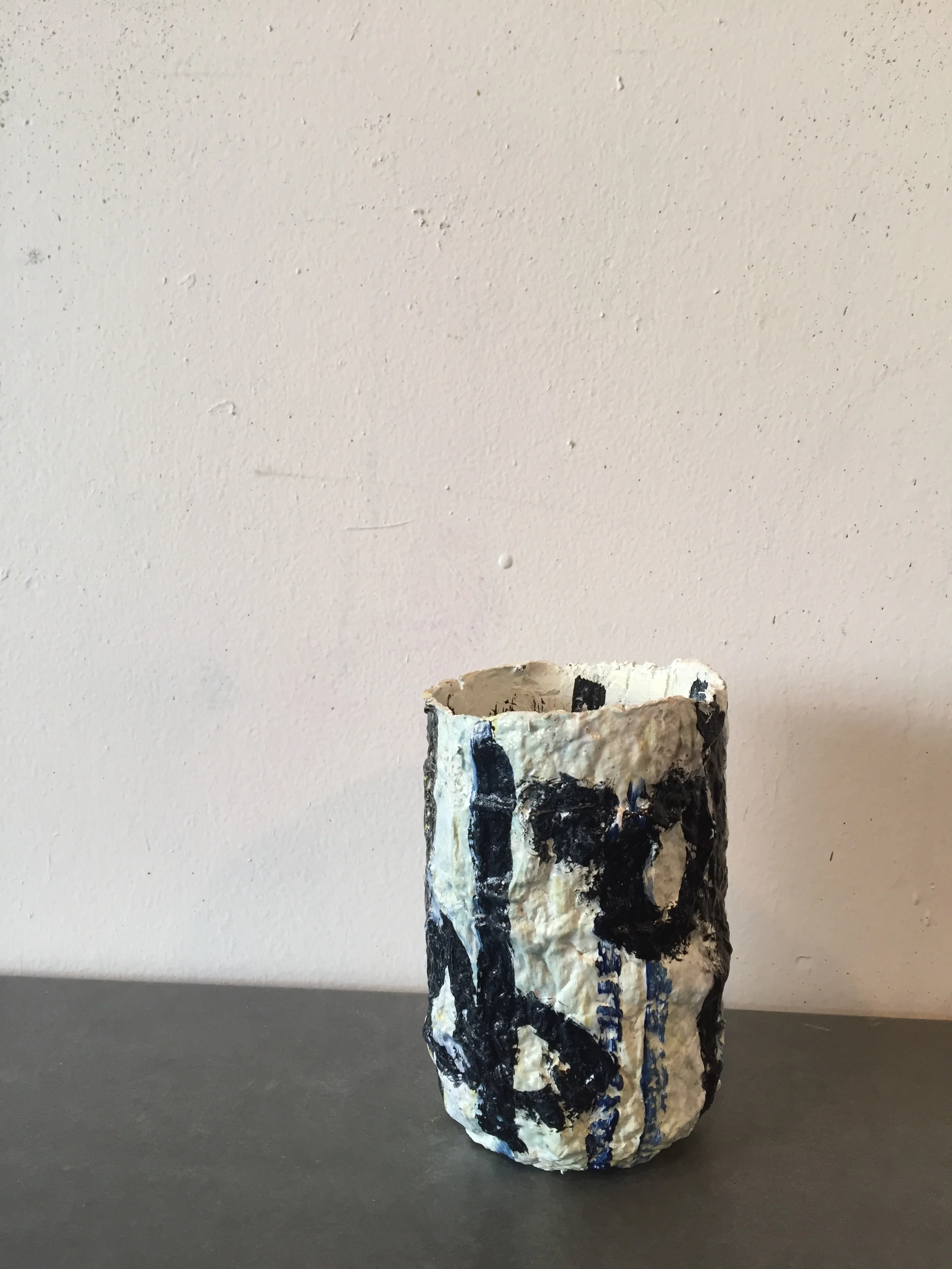 cup that can't hold water. 2018 gouache on handmade paper