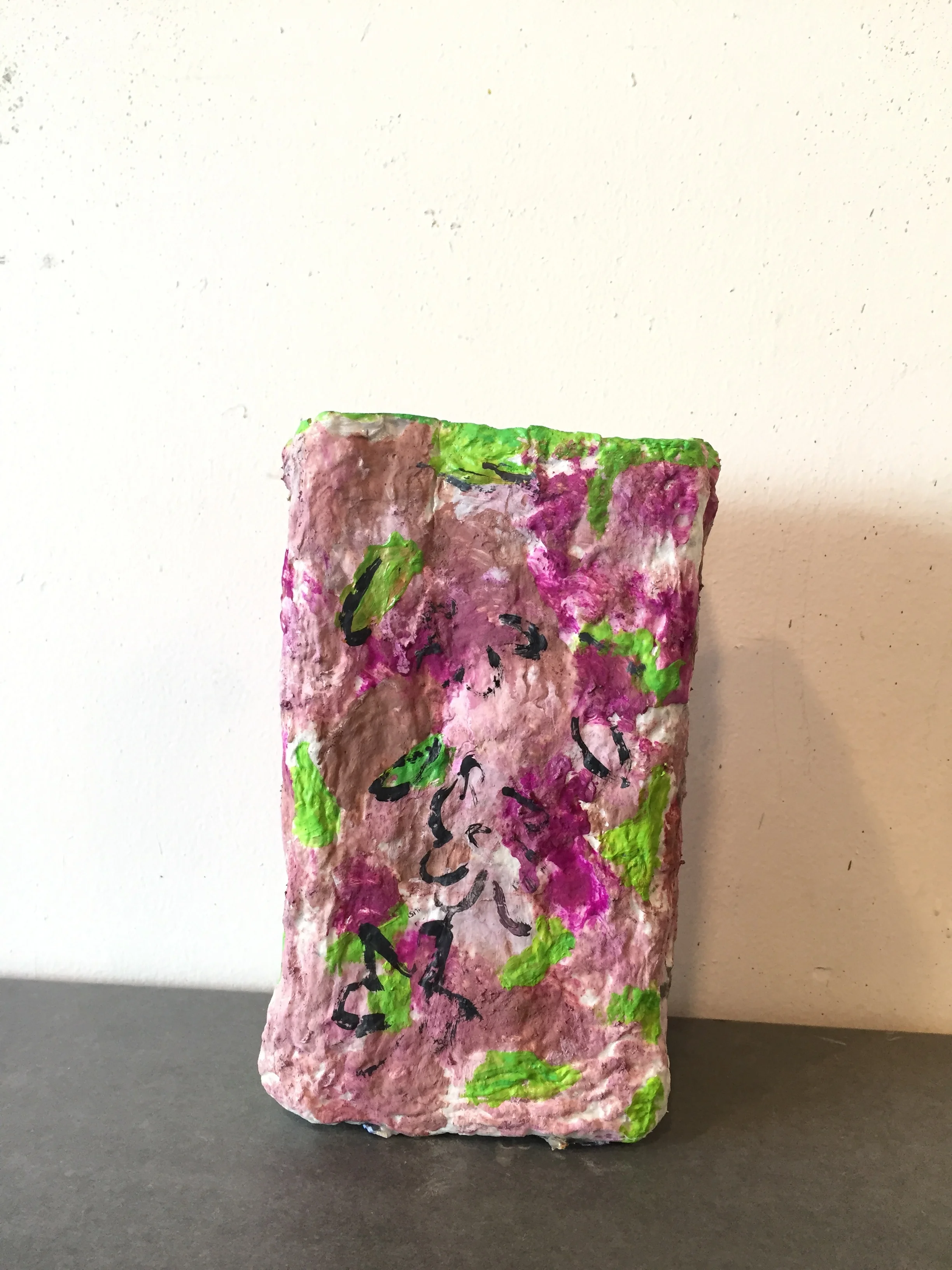 vase that can't hold water 2018 gouache on handmade paper