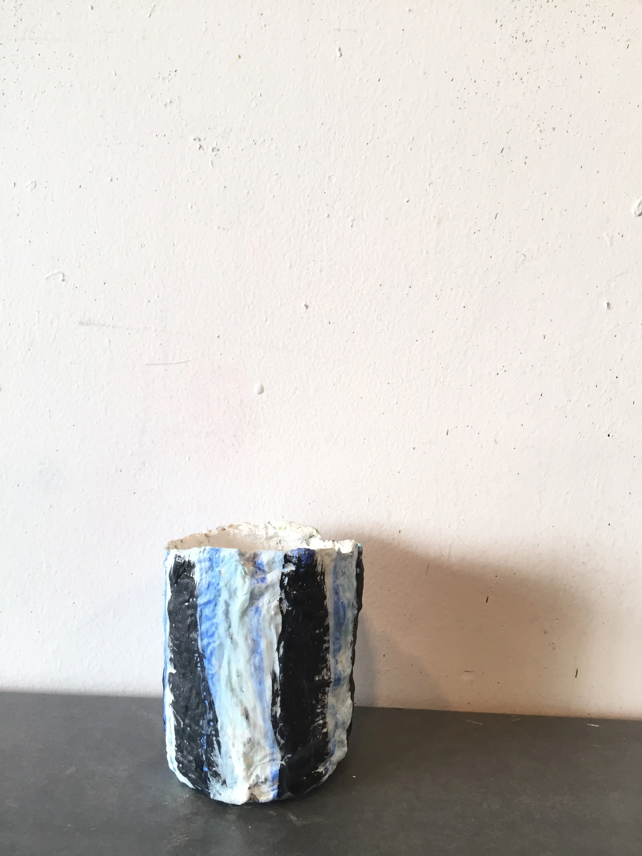 cup that can't hold water. 2018 gouache on handmade paper