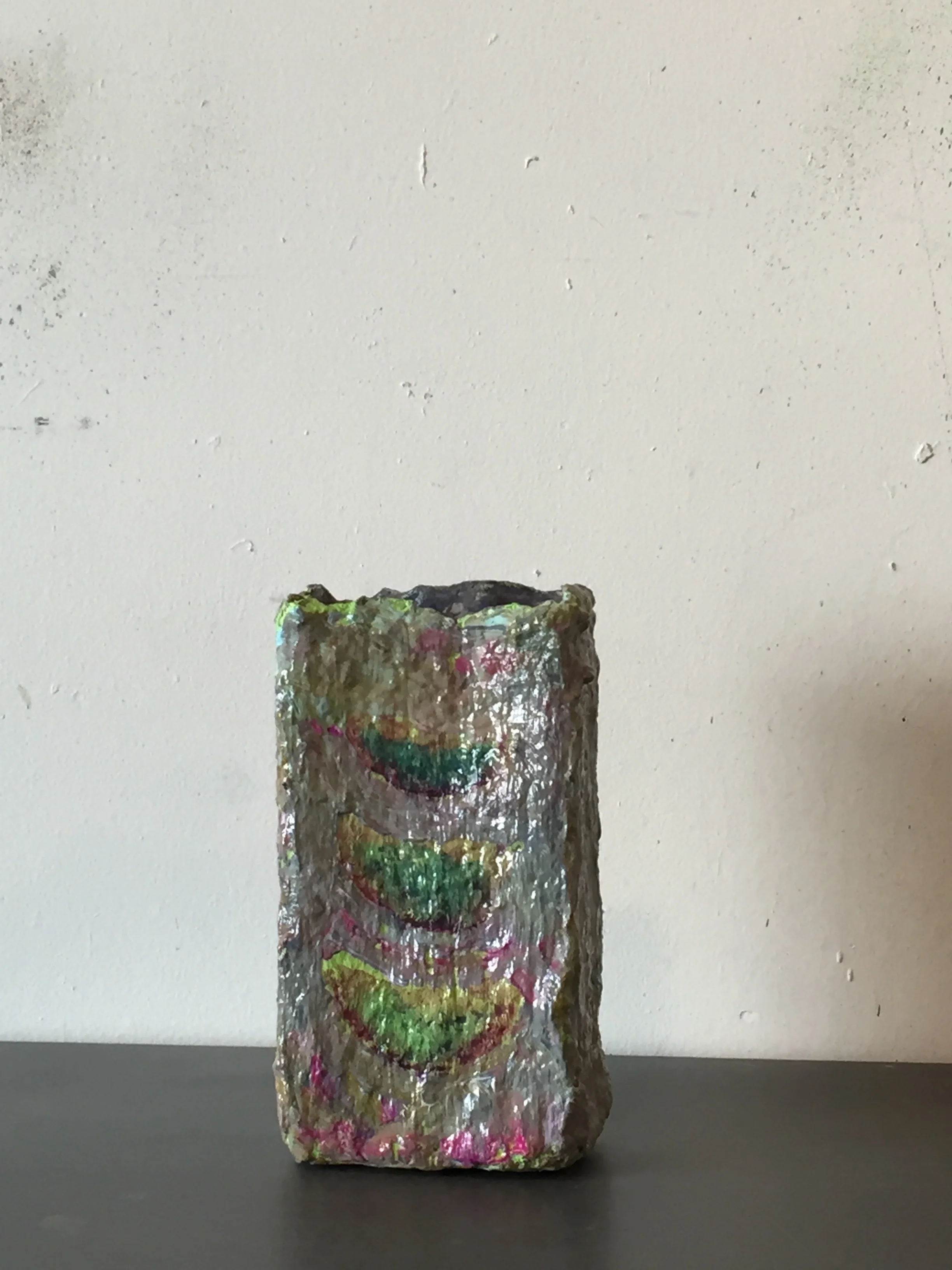 vase that can't hold water 2018 gouache on handmade paper