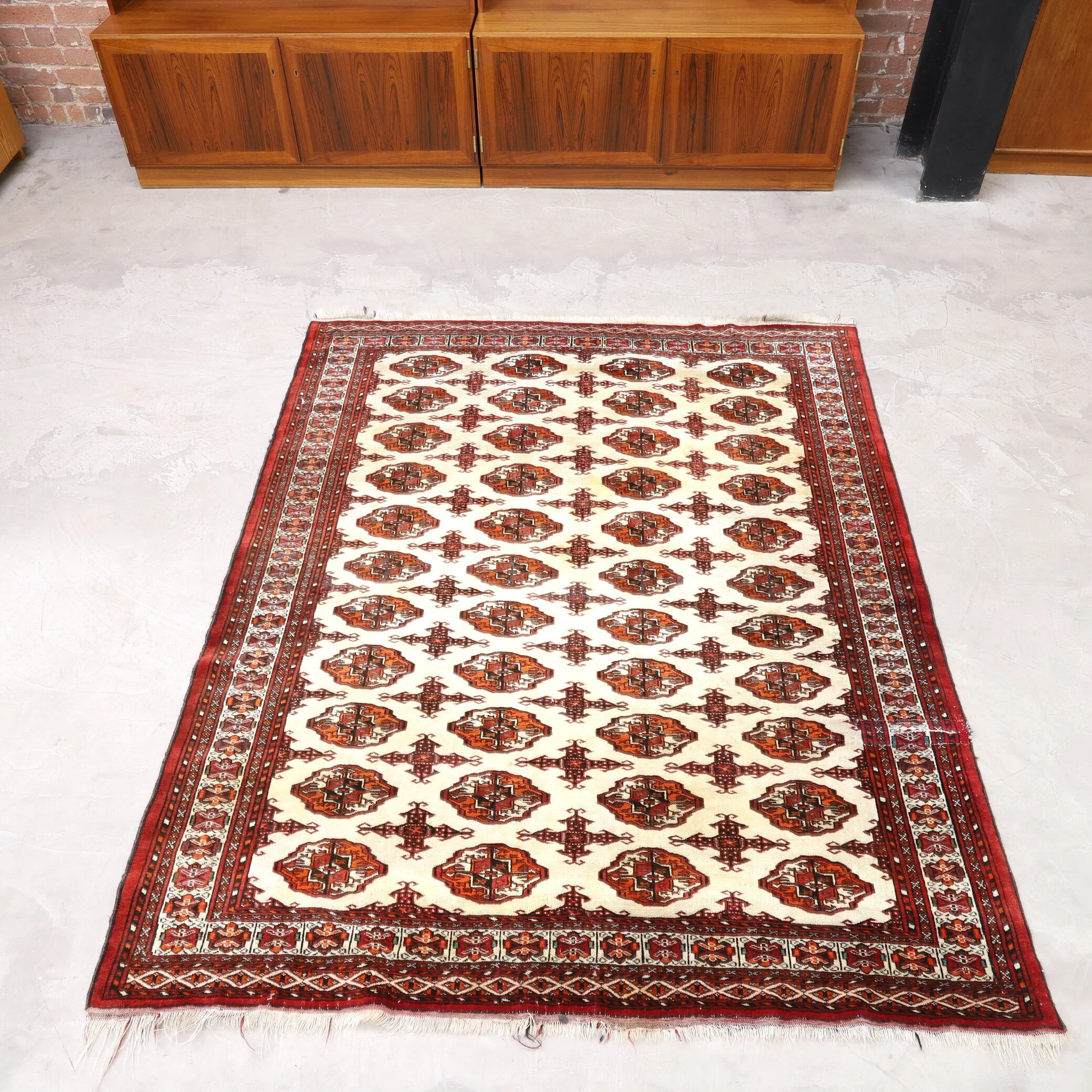 ラグ・カーペット Turkmenprayer rug Turkmen Rug 6'3