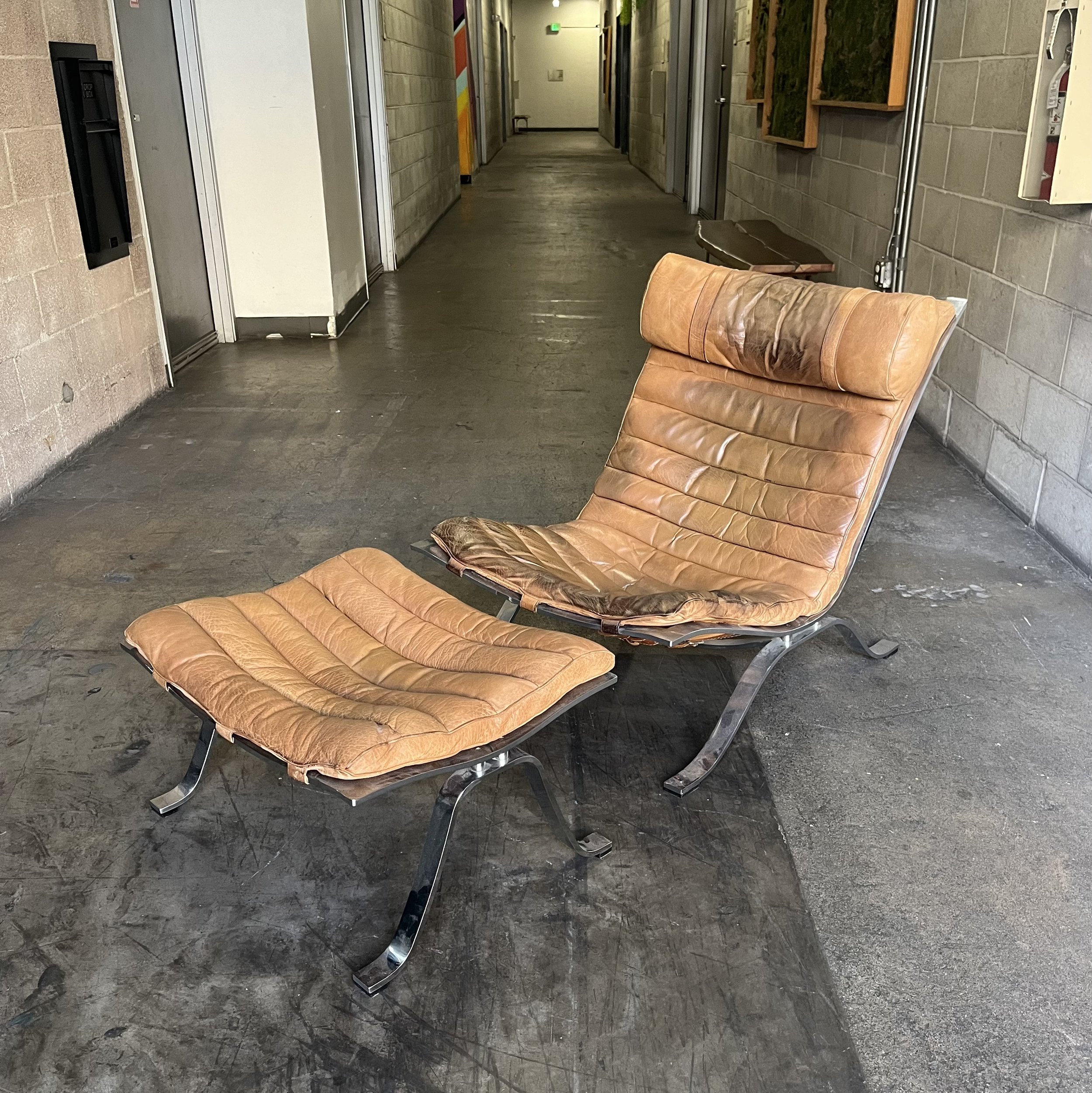 Arne Norell 'Ari' Armchair w/ Ottoman