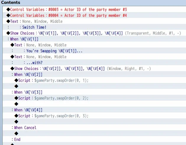 Fully Evented Party Swap For Rpg Maker Mv The One Man Indie