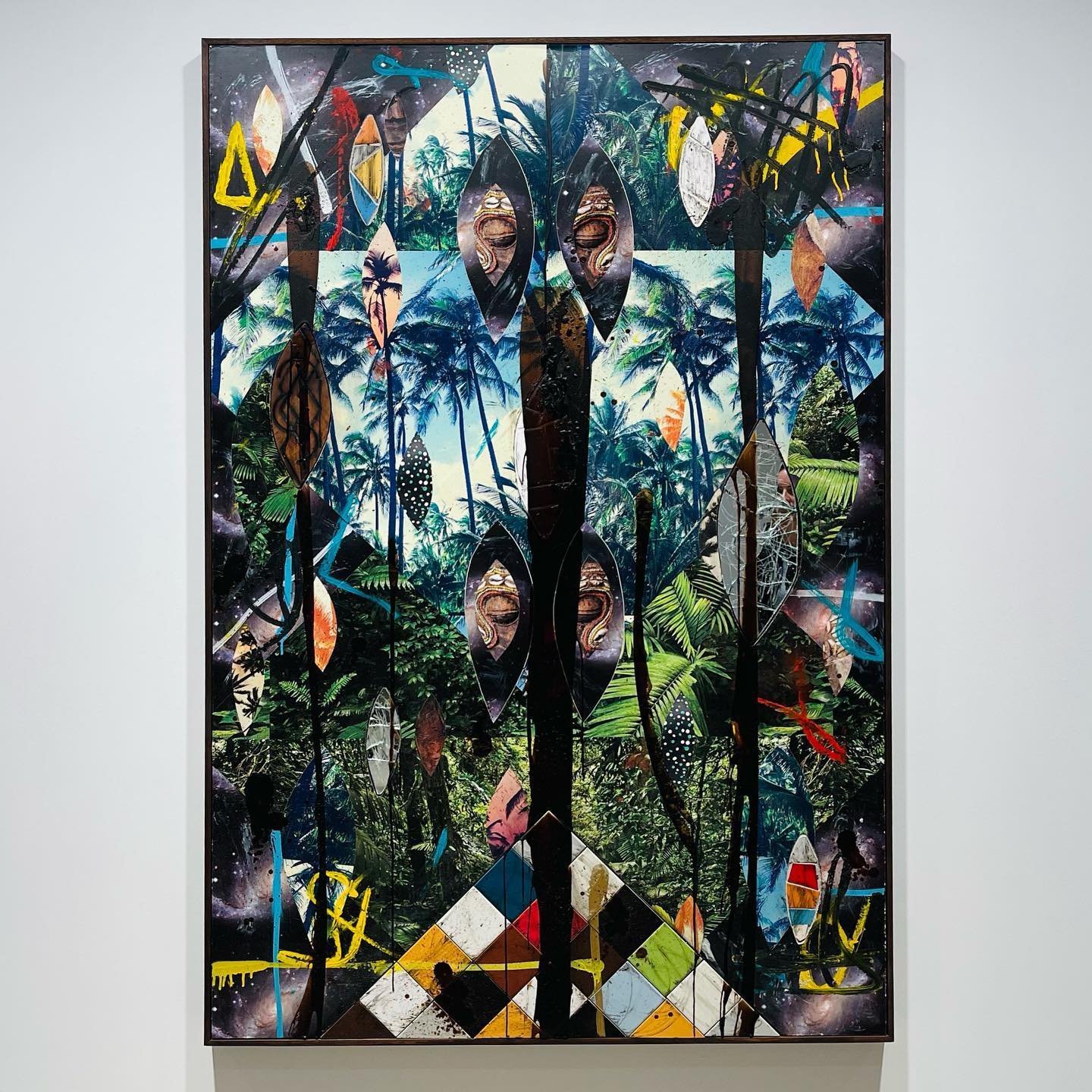 Rashid Johnson @hauserwirth &mdash; oldie but goodie 🔥 on aerospace aluminum honeycomb with various inlays of tile, mirror and wood 😍.

Born in Chicago in 1977, Rashid Johnson is among an influential cadre of contemporary American artists whose wor