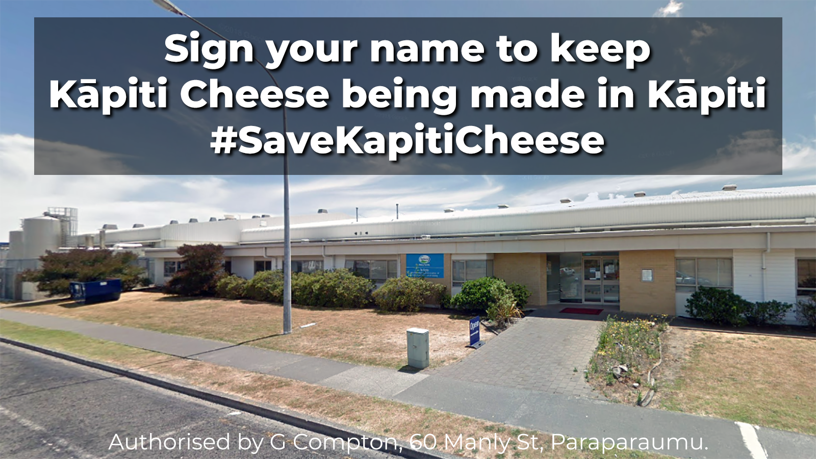 Click the above image to go and sign the petition to #SaveKapitiCheese