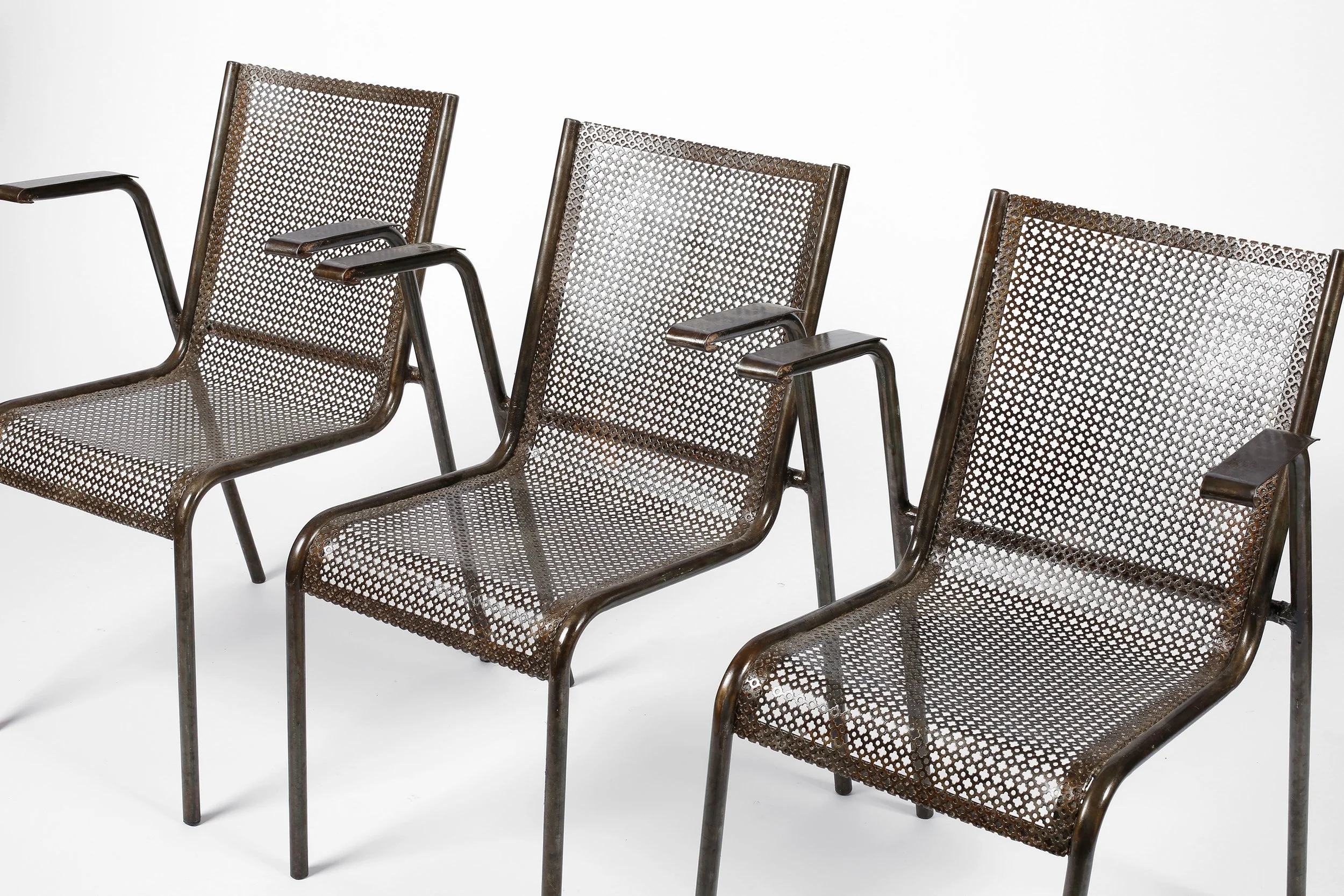 1950s Perforated Steel Table & Chairs — Sauce