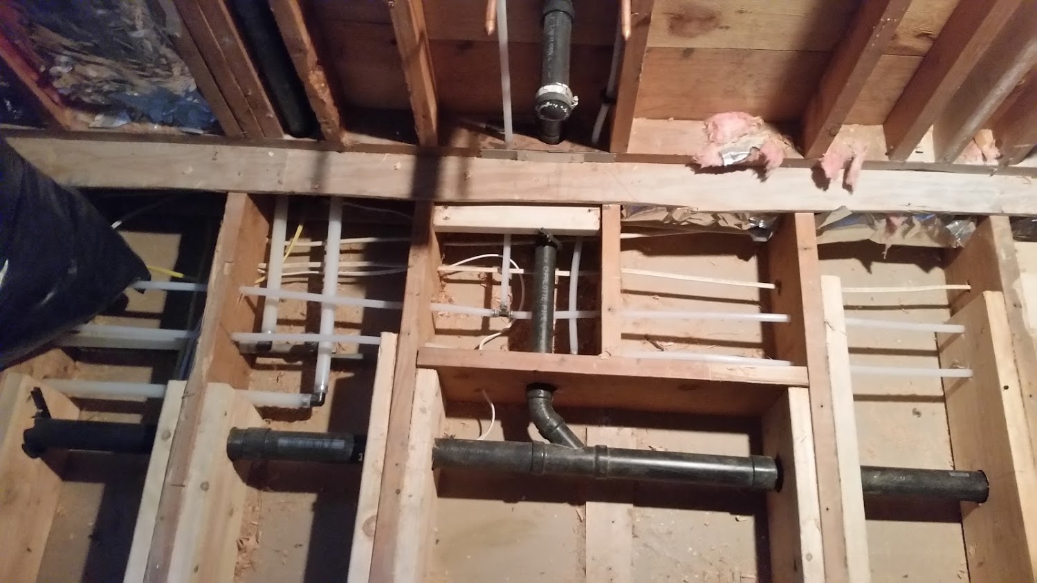 Underfloor custom bath remodel