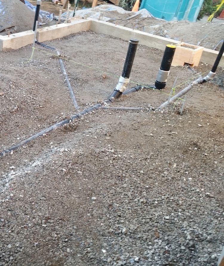 Underslab plumbing drains Groundwork ABS