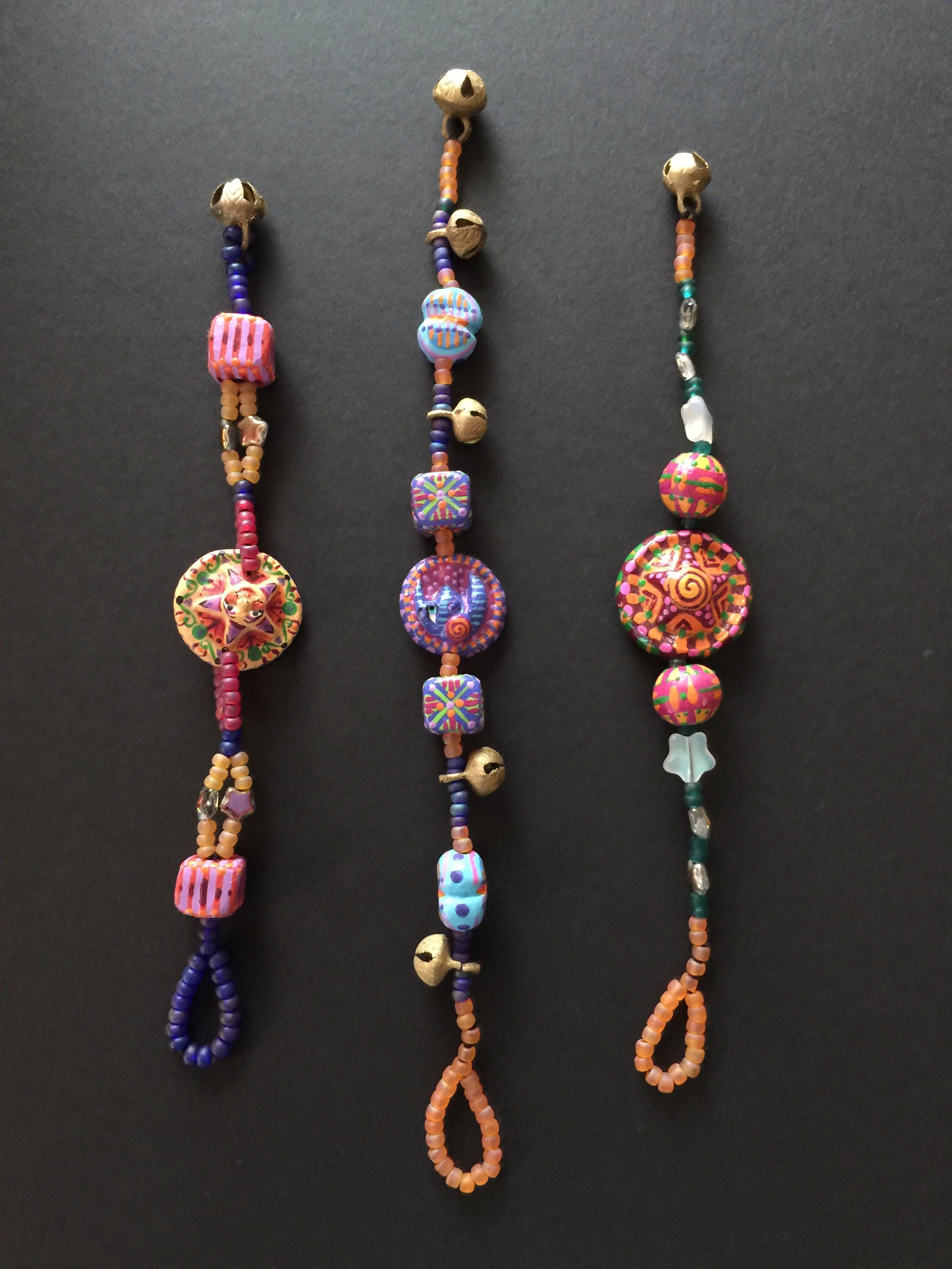  Three Bracelets with Bell Closures