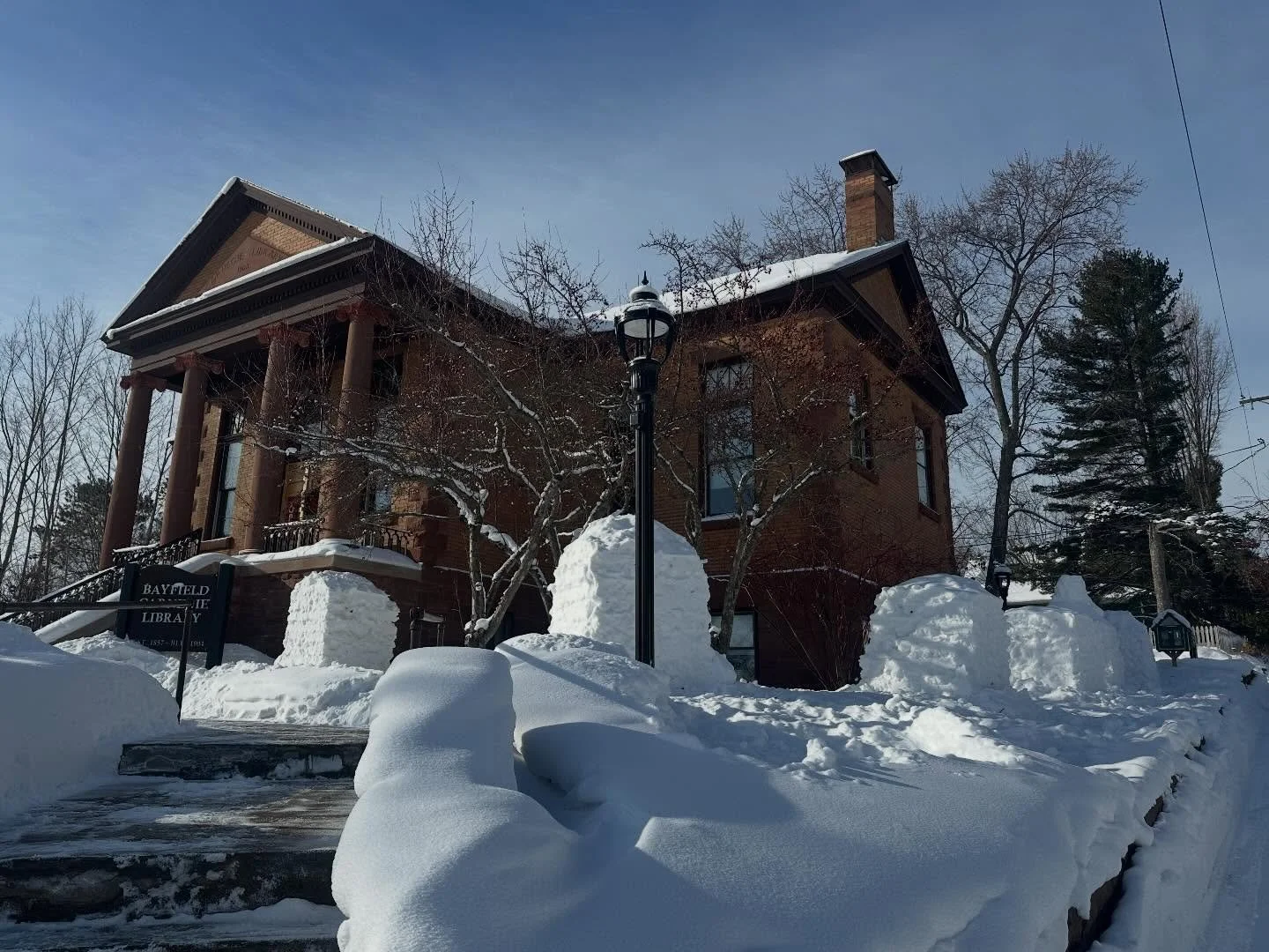 It is so fun to watch the snow cubes multiply. You can call the library or stop by to adopt a cube and create a snow sculpture! You are invited to work as a group or as an individual on you creation as time and temperature allow. This project is part