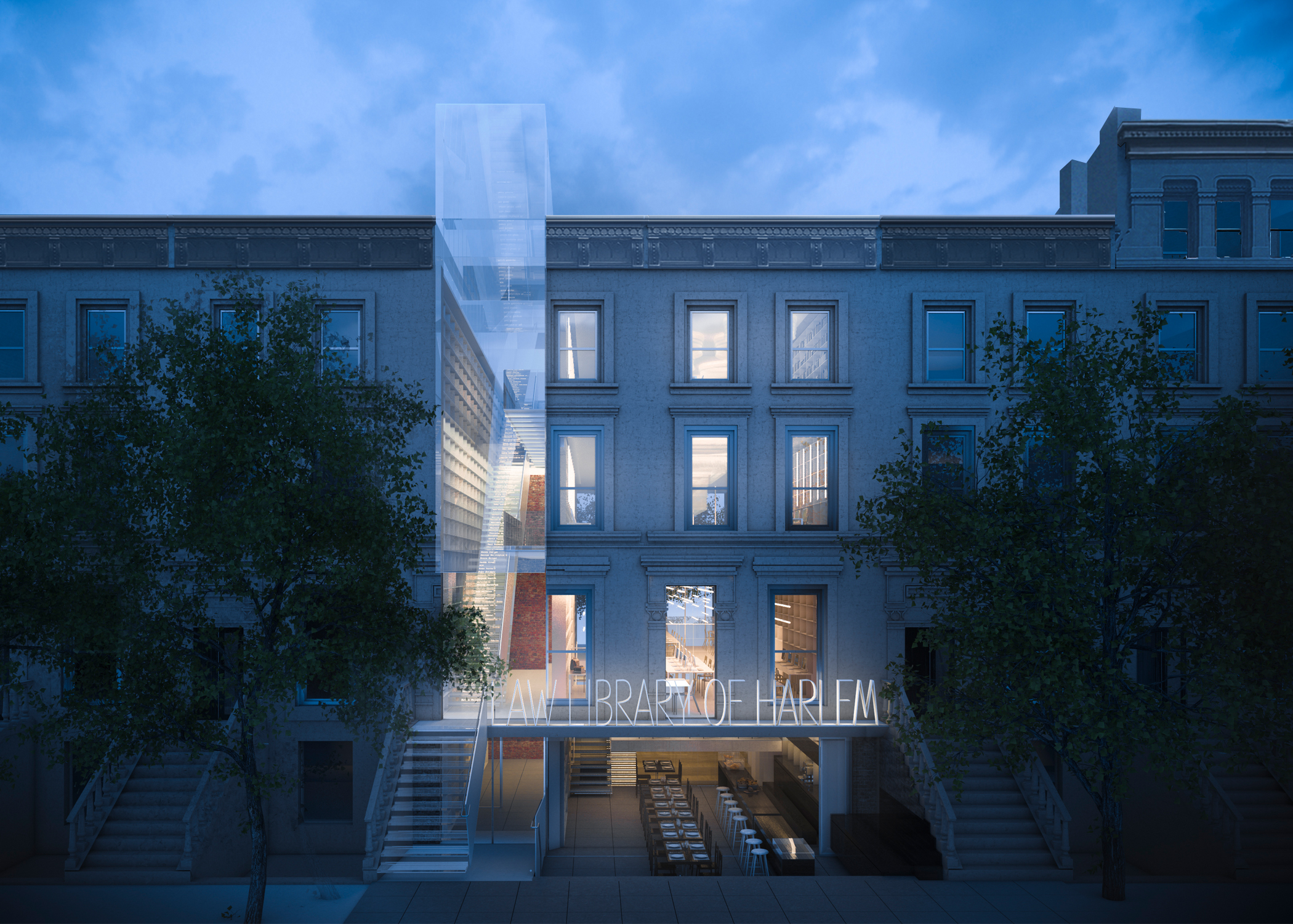 Harlem Law Library Prior to launching Fundamental, Glenn Fulk AIA partnered with an old friend from graduate school, Daniel Holguin, in the firm *Multiplicities. While collaborating, they worked pro bono for the Charitable Friends of the Commun