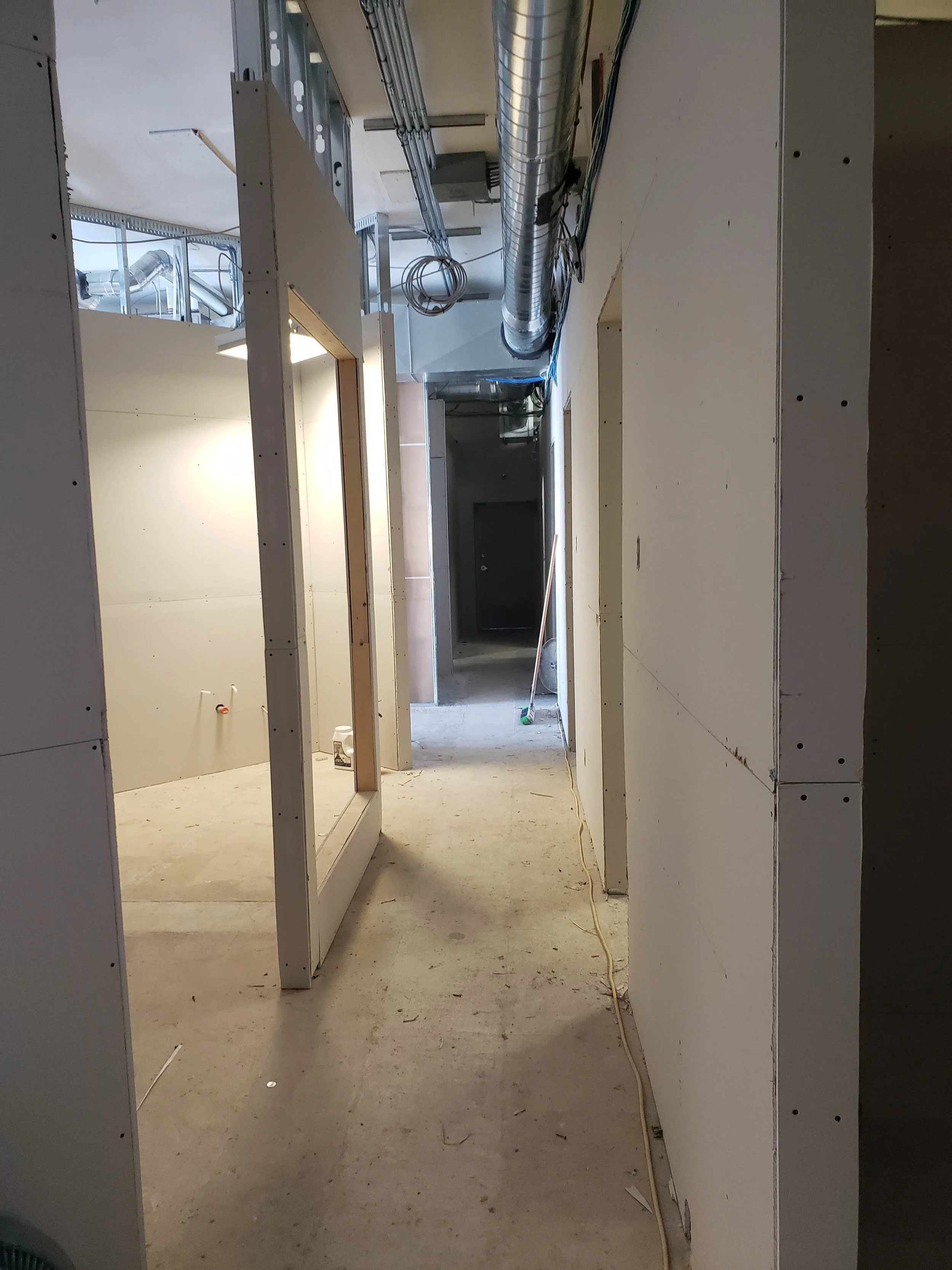 Drywall up and ready for mud
