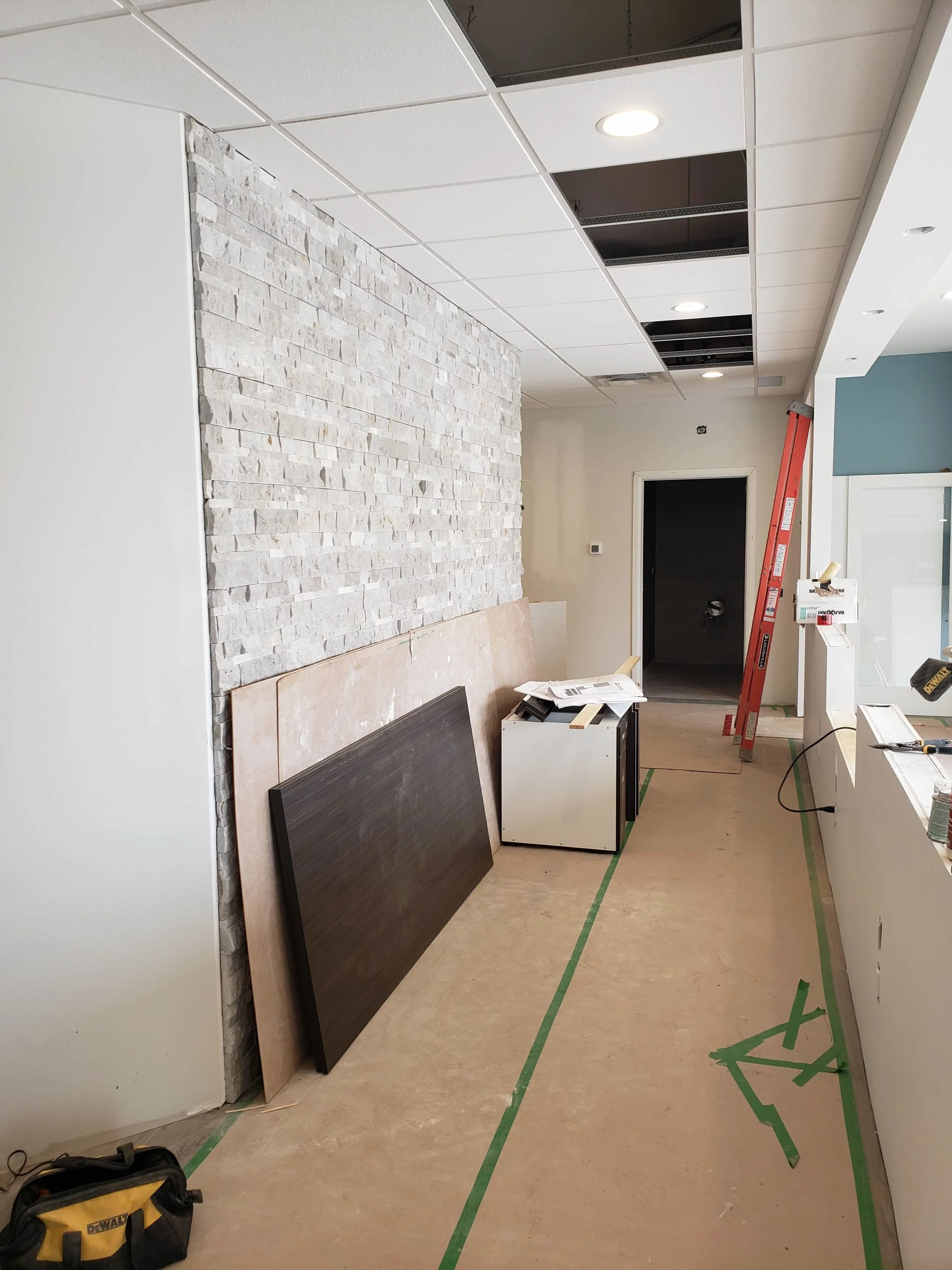 Mill work is in and that walls looking great!