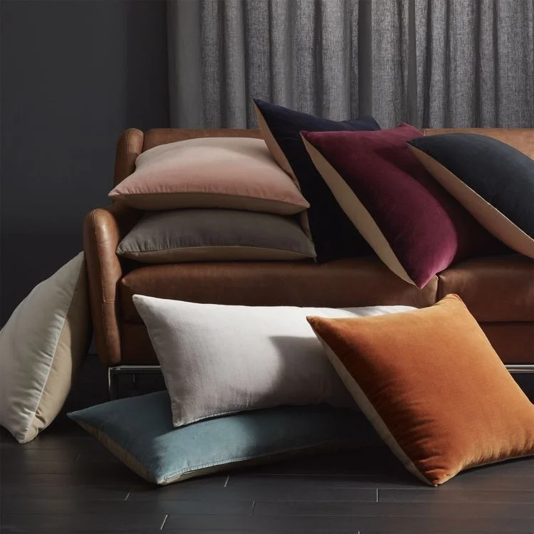 8. Velvet pillows