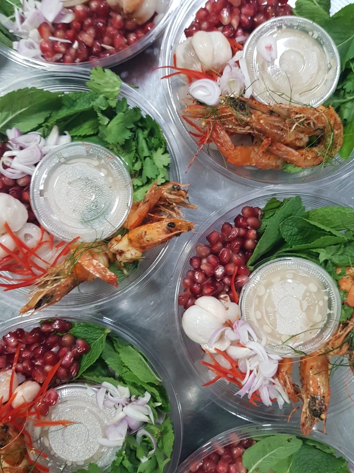 A takeaway order being packed in the Farang London kitchen, by Sebby Holmes.