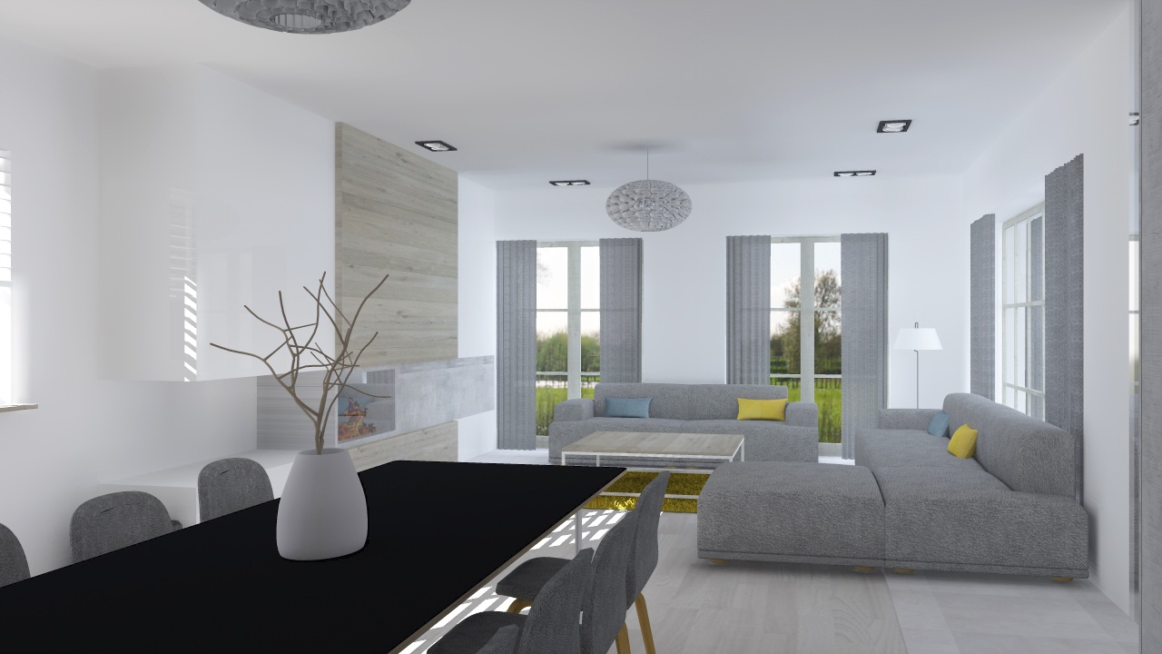 Inrichting van een nieuwbouw woning voor ouderen waarbij openheid, familiegebeuren en gebruiksgemak centraal staan.