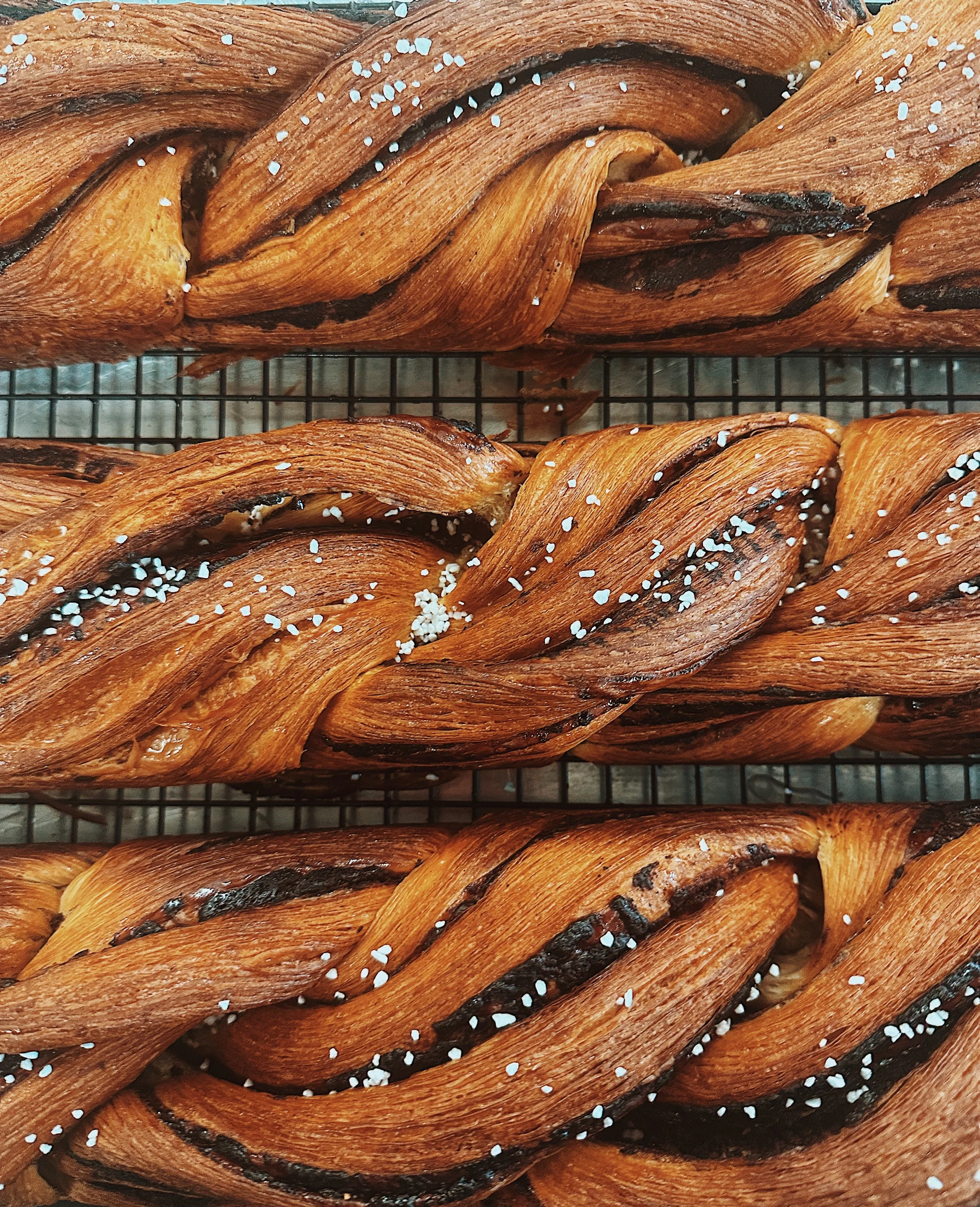 Laminated chocolate babka