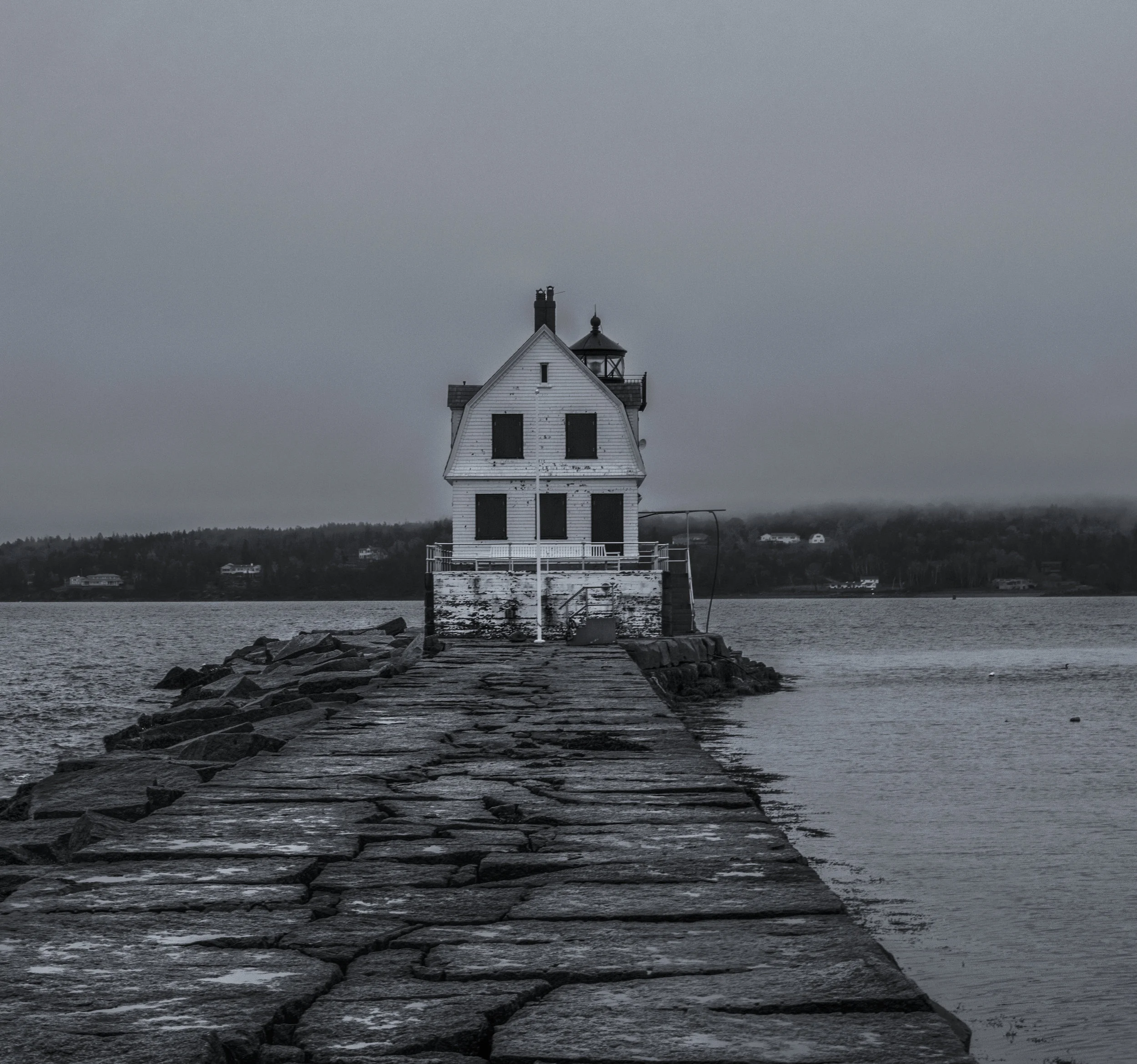 Maine Rockland Lighthouse Dark and Gloomy.jpg