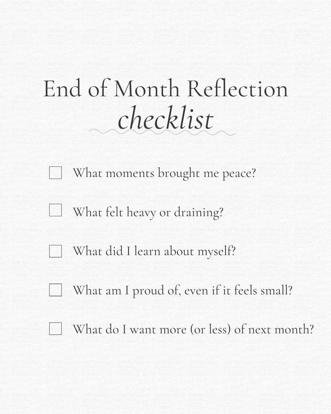 Take a few quiet moments to check in with yourself before the new month begins: 

Interested in diving deeper? Book a virutal or in-person session today at https://mytherapistnc.org/contact-form-page