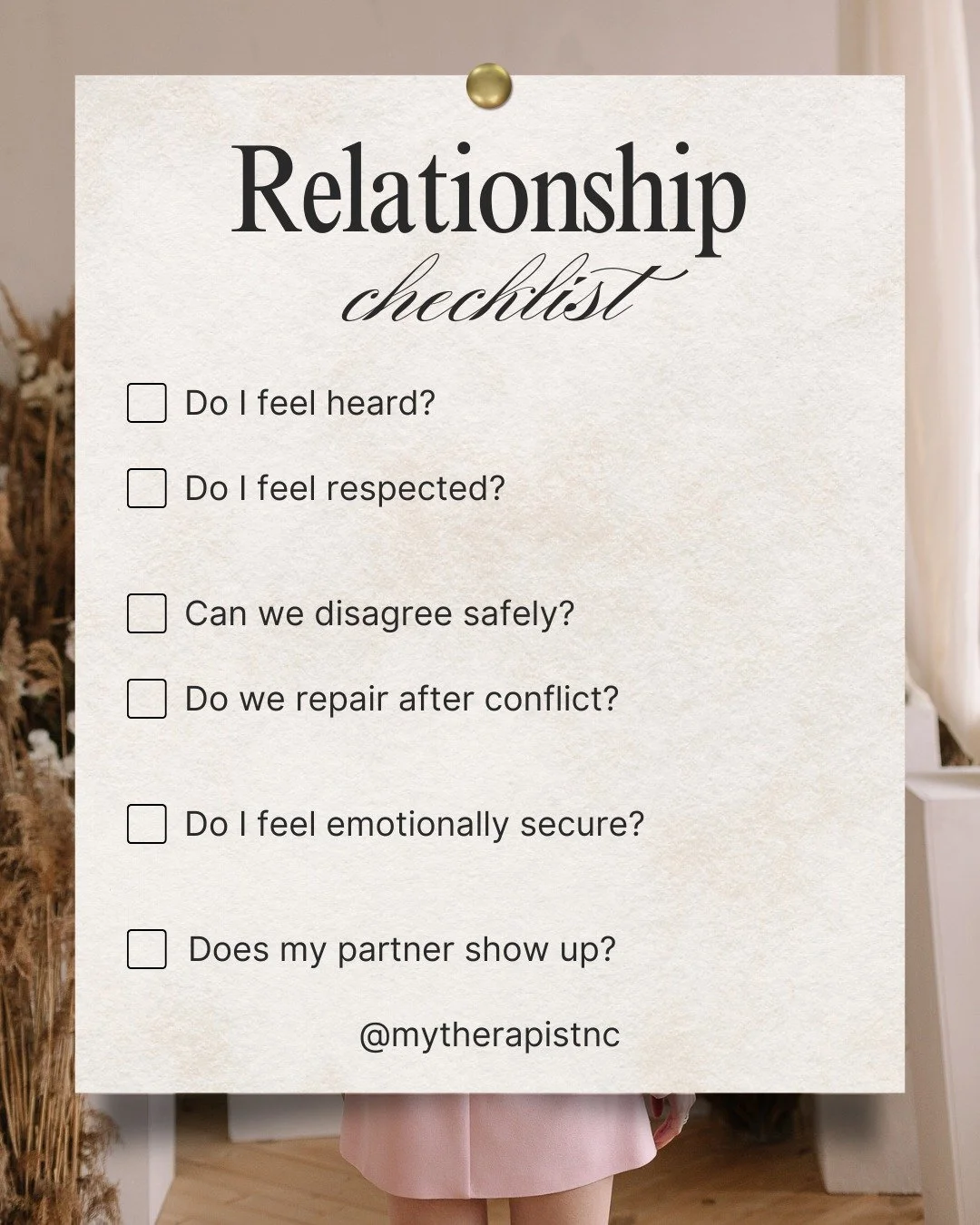 Healthy relationships aren&rsquo;t perfect &mdash; they&rsquo;re intentional💛
Interested on couples therapy? You're at the perfect place. 

Visit the link for more information: https://mytherapistnc.org/couples-therapy 

#MyTherapistNC #HealthyRelat