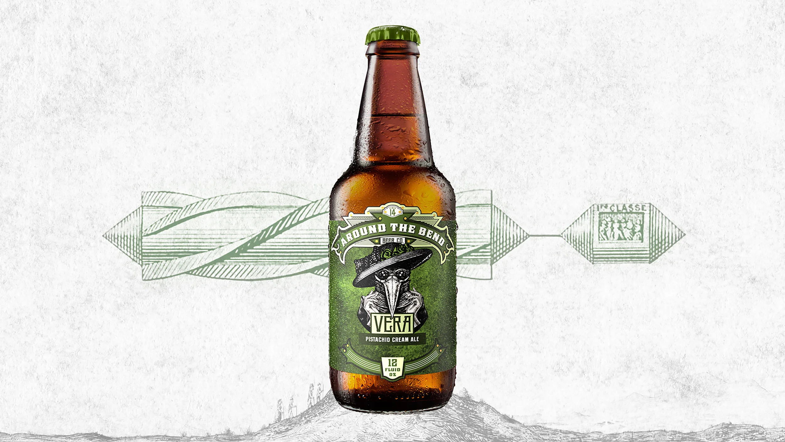 ATB BEER CO. - PACKAGING - VERA - PISTACHIO CREAM ALE - 12 FL. OZ. BOTTLE