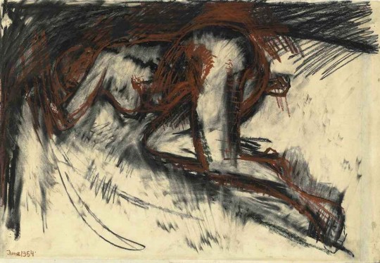 Frank Auerbach, 'Study of a Nude’, 1954.