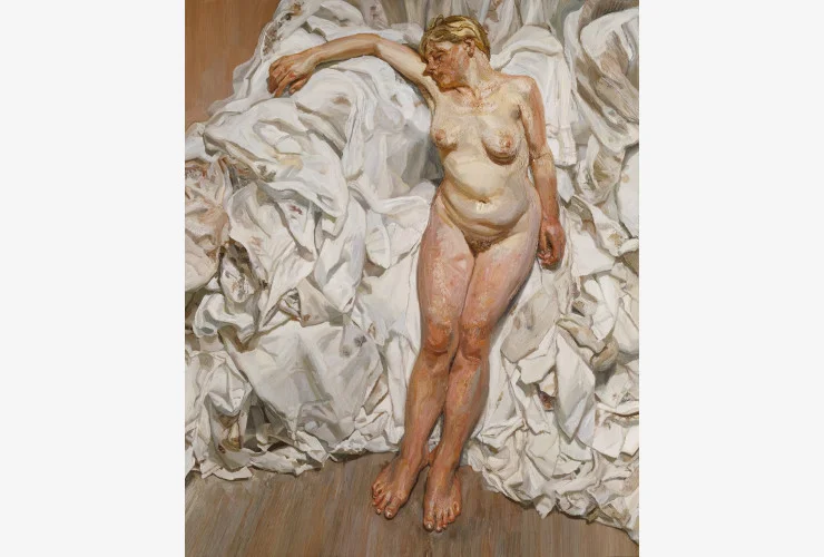 Lucien Freud, Standing by the rags, 1988-89.