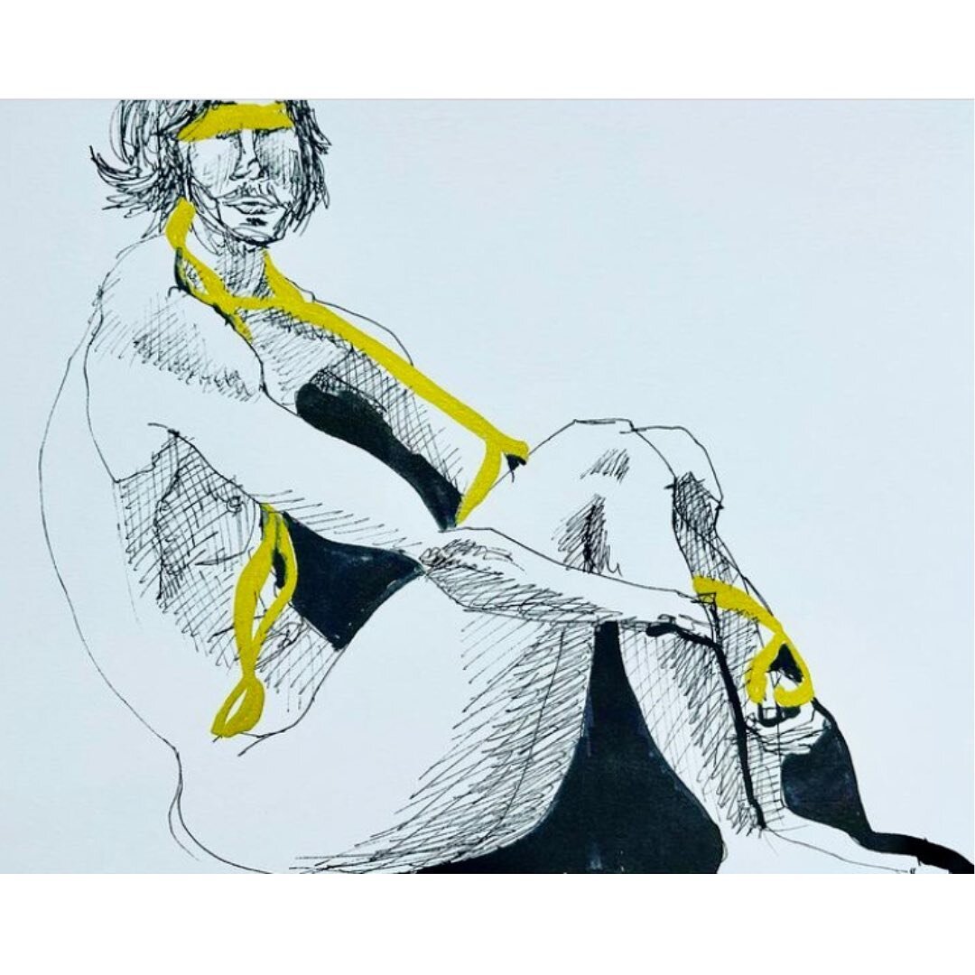 I was wondering when a model would take it upon themselves to use the invitingly playful yoga mat straps&hellip; @maximeartmodel handled them beautifully 🪢 

By Elisa @turchese4, @arttsarah, Mariana @relatosdeunanecialifedrawing, @alexanderpaluchart