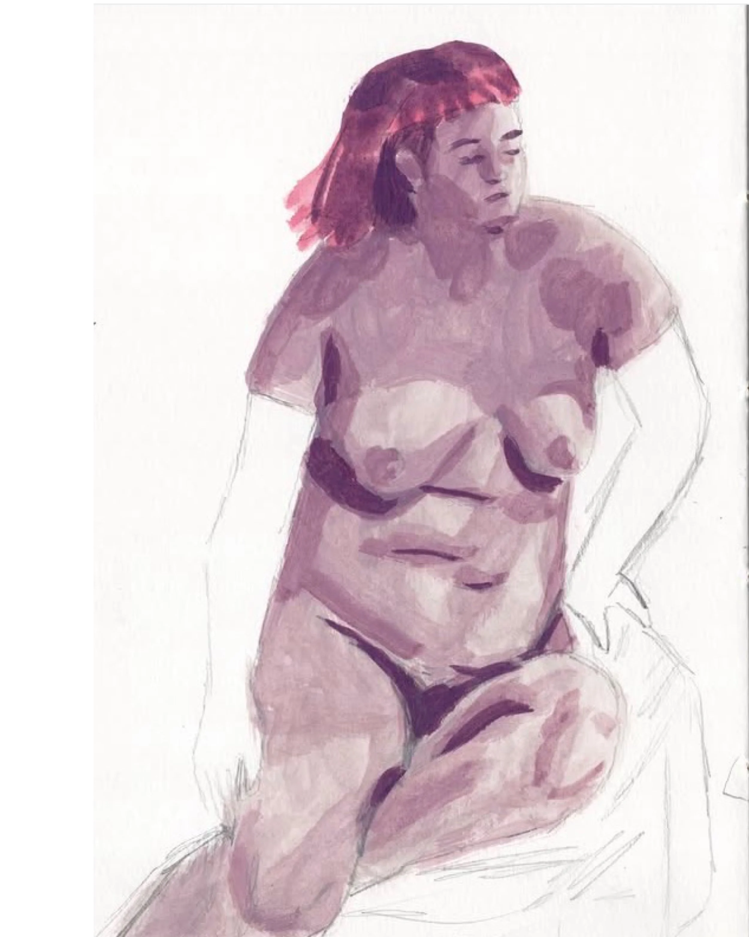 Gorgeous drawings of Aim&eacute;e (and the space) from @pianodrome @edfringe week 2. For everyone who asked; whenever there&rsquo;s sufficient heating in this gorgeous space, I will be running life drawing there asap. 

Delighted to have had Carla an