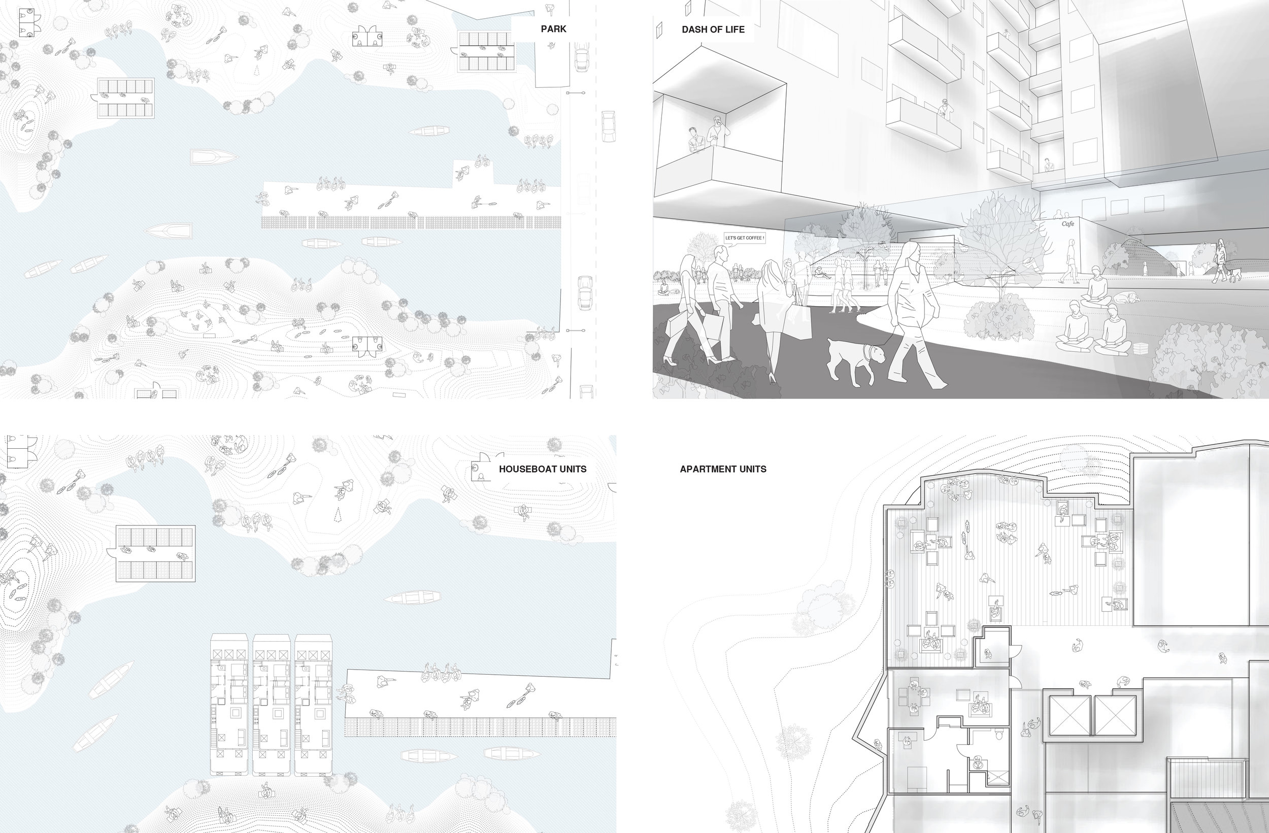 Design for a dynamic ground for Mission Bay by Manasi Kshirsagar, Trenton Jewett, and Shailee Shah.