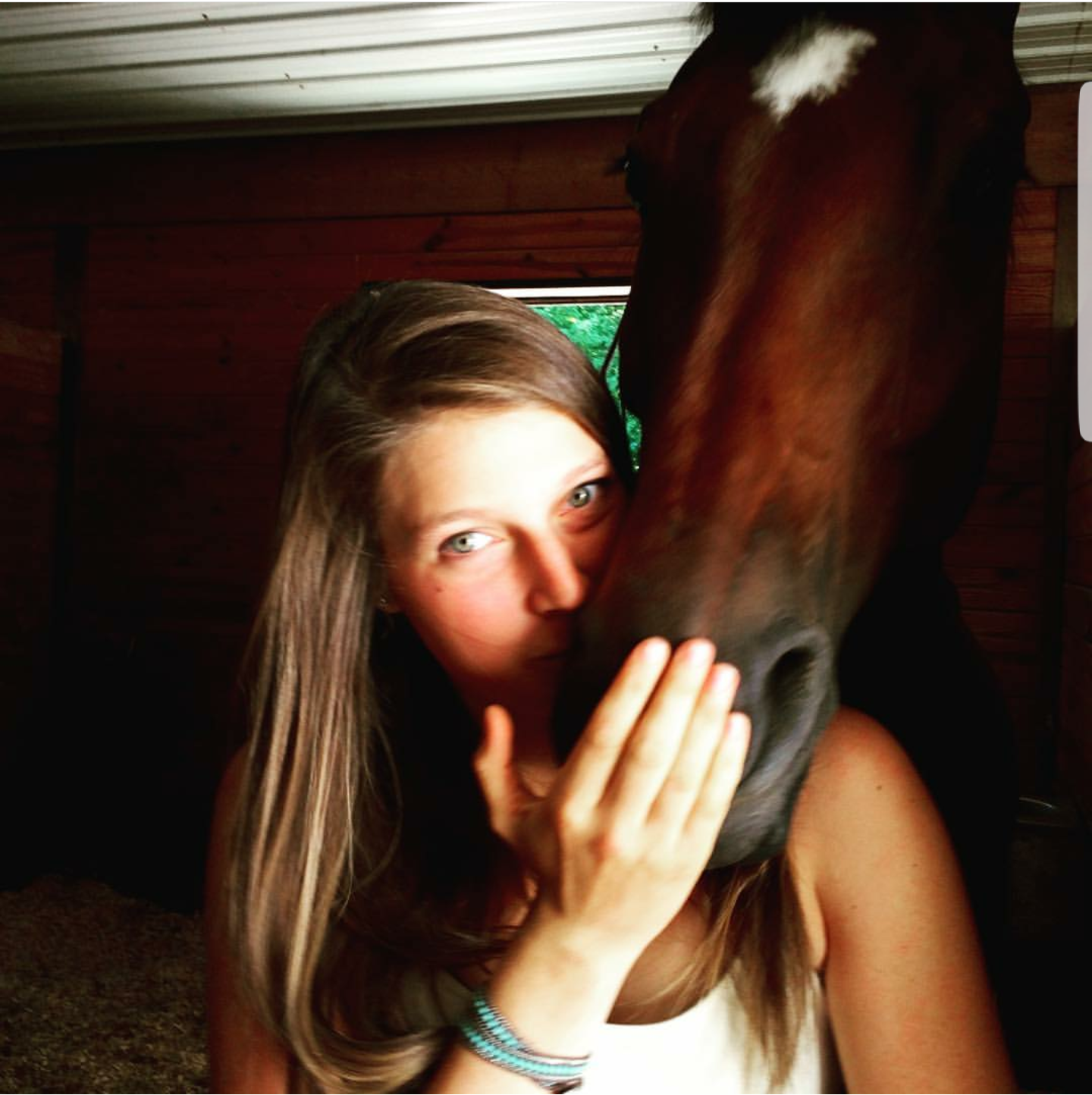 Louisa and her first horse, Arthur