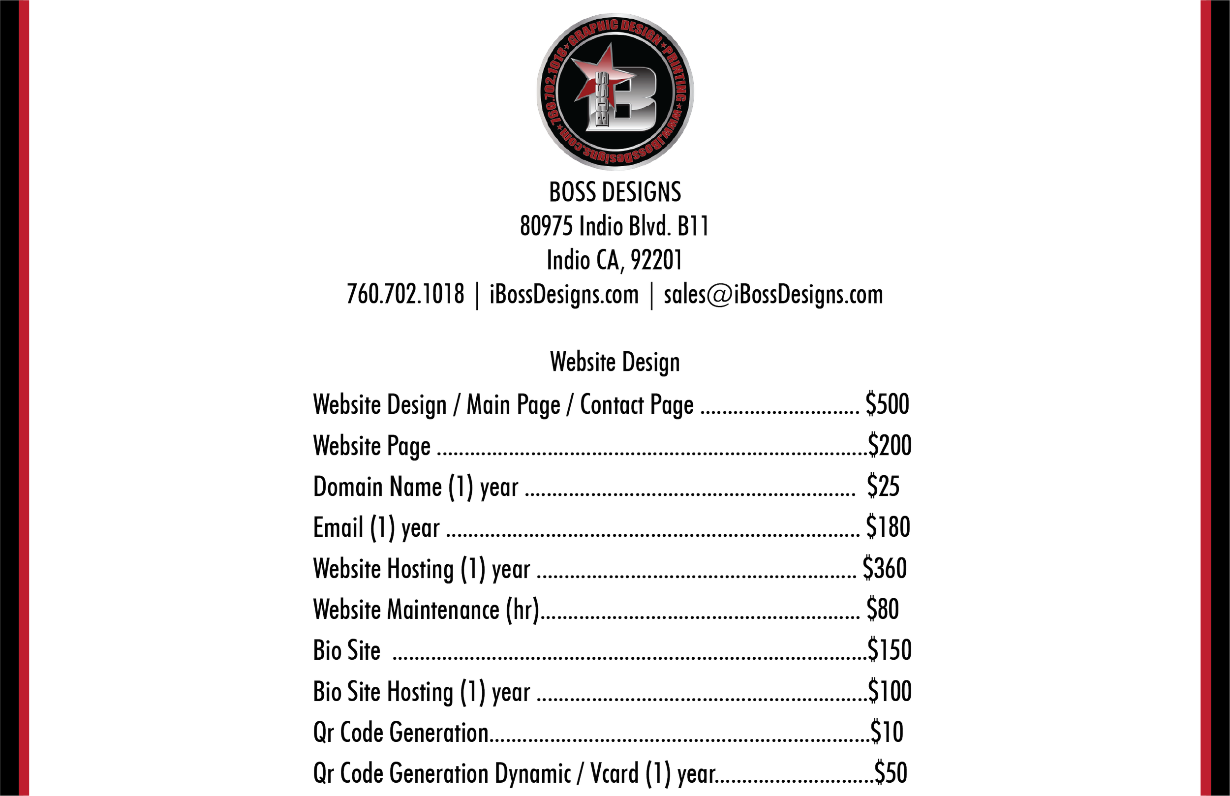  Design — Boss Designs