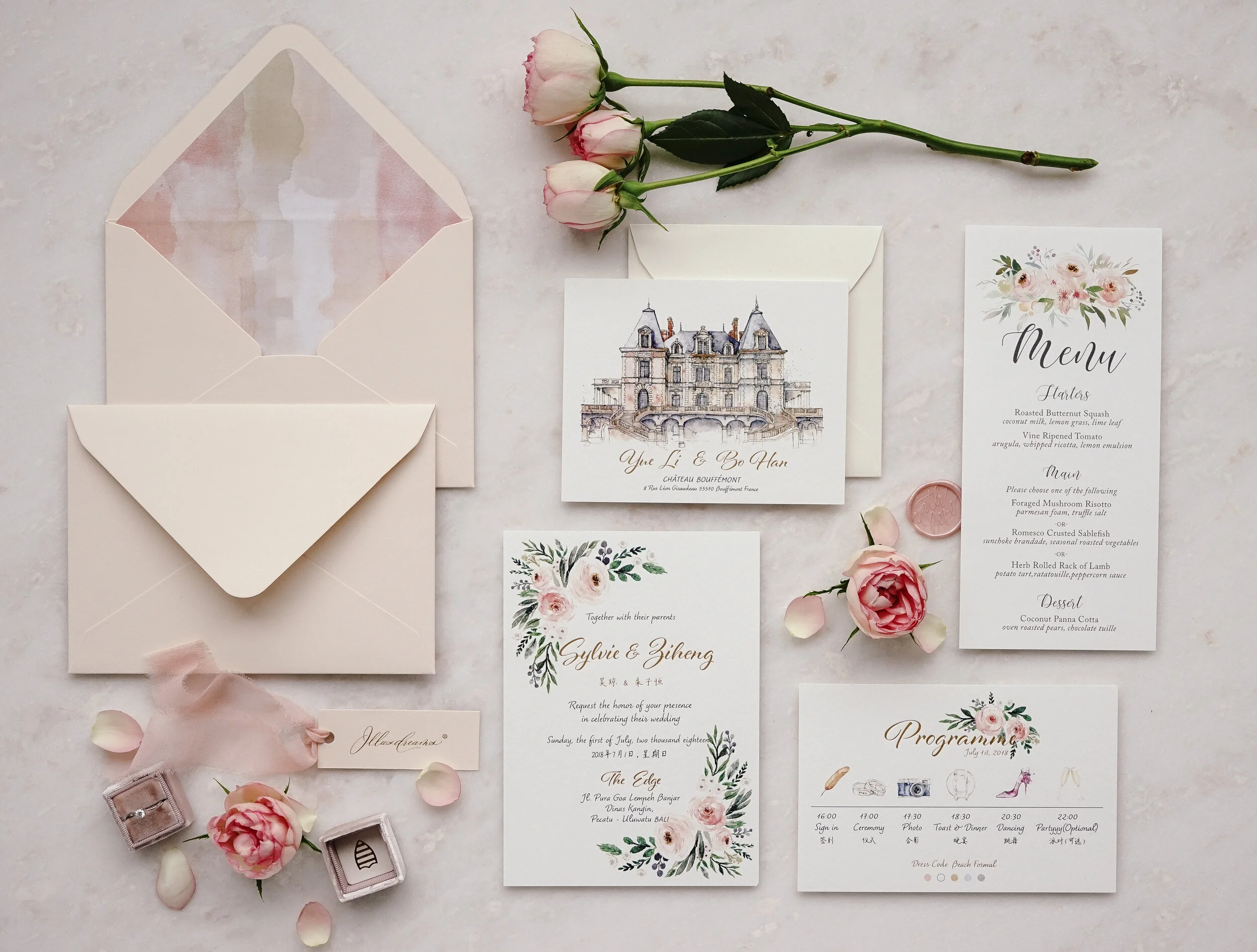vintage wedding invitations with rsvp