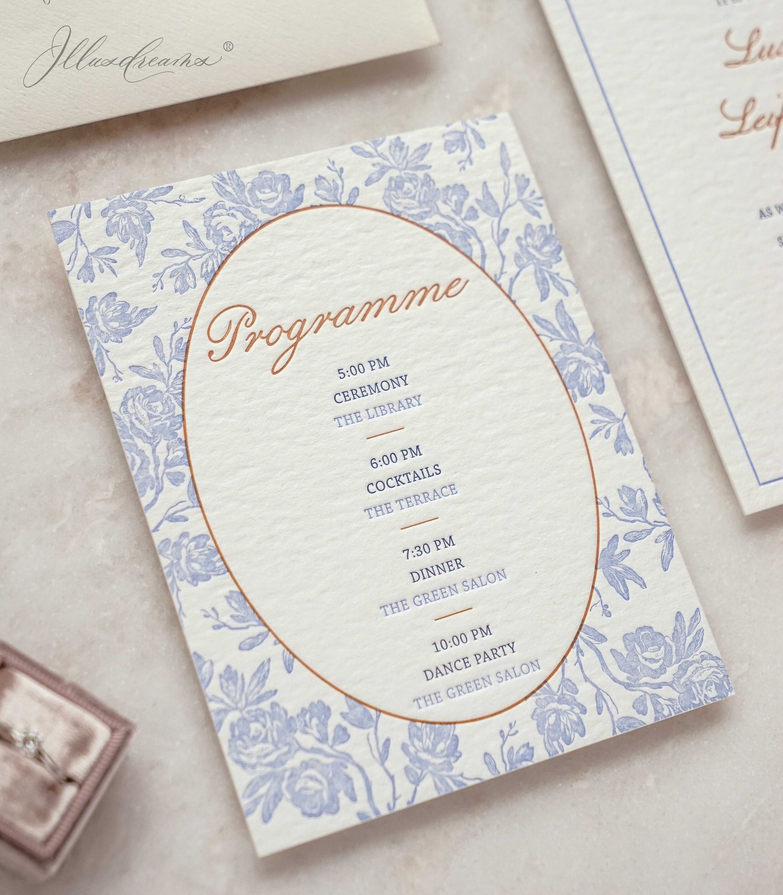 Bleu De France Collection Luxury Wedding Invitation Suite